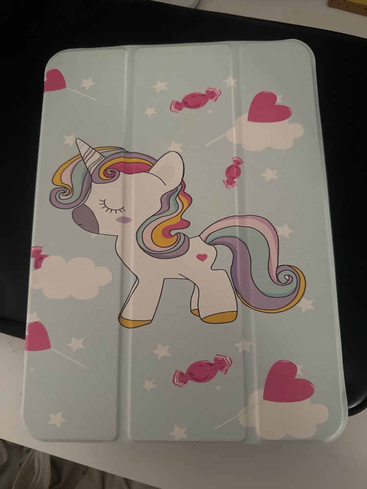 Husa tableta pentru iPad 10 (2022) 10.9" cu suport Multi-Unghi si functie Sleep/Wake, SKYDDAR FoldVision Colour - Unicorn