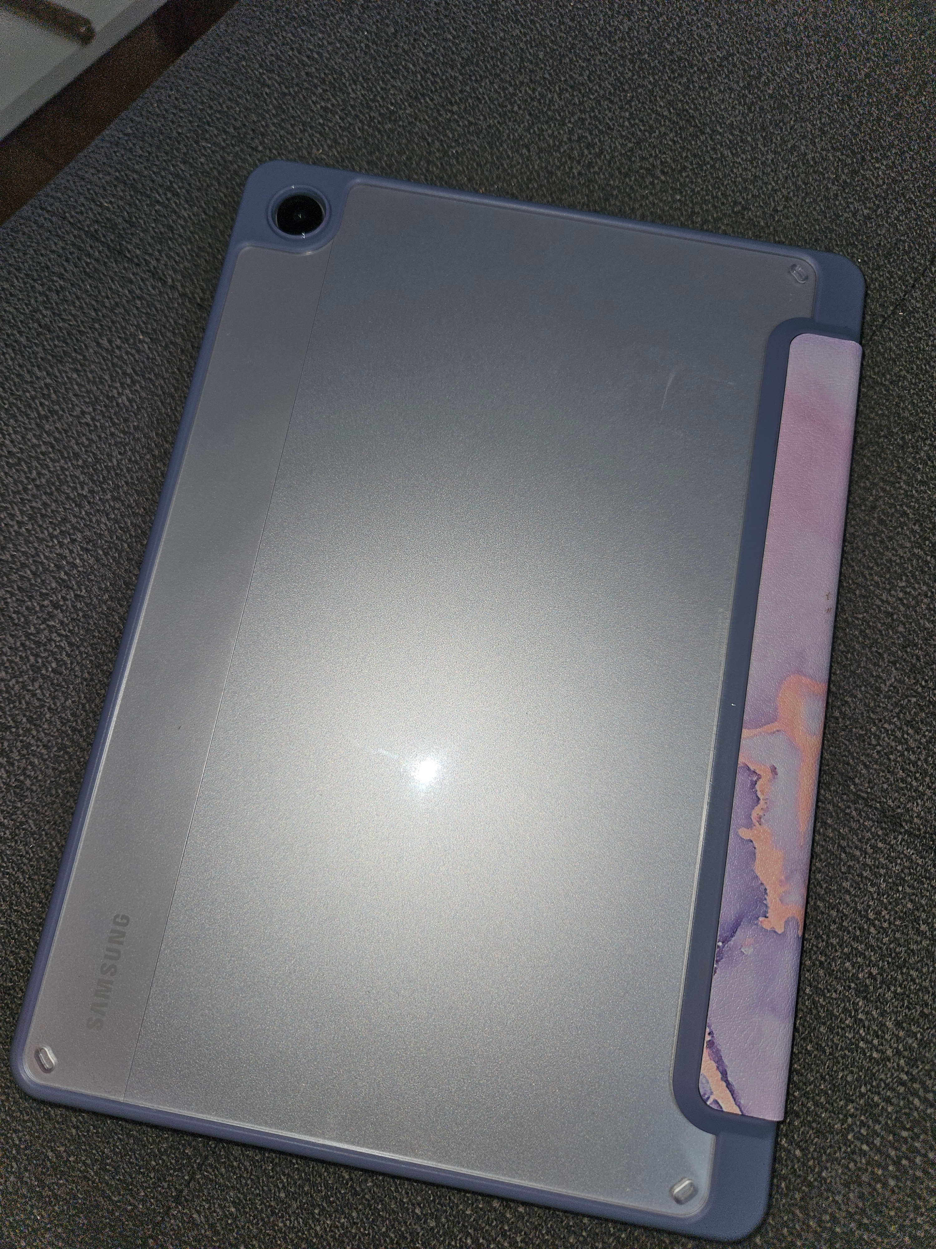 Husa Tech-Protect Smartcase Pen Hybrid compatibila cu Samsung Galaxy Tab A9 Plus 11 inch Violet Marble