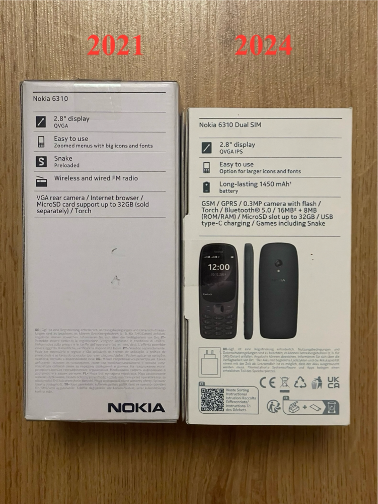 Telefon mobil Nokia 6310 (2024), 2.8", Dual SIM, Black