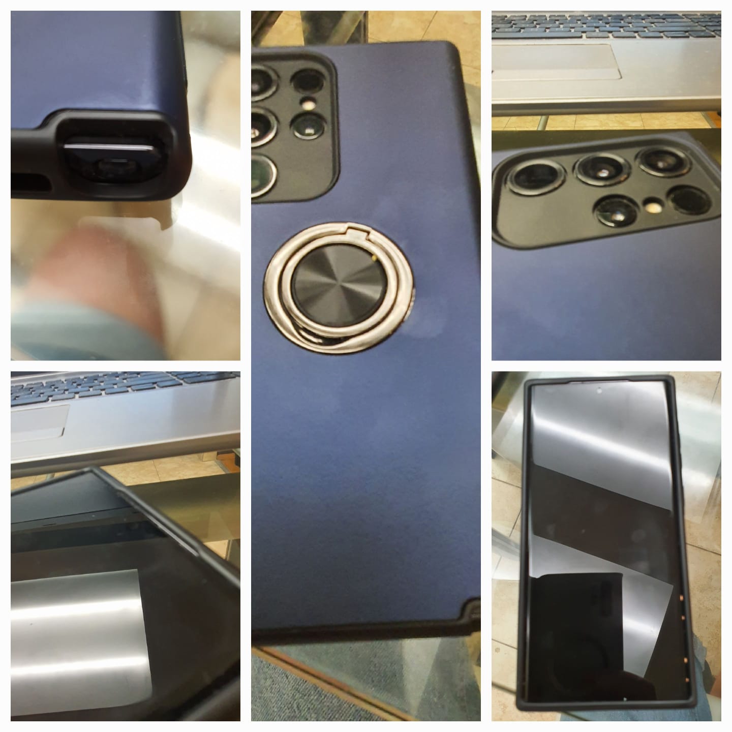 Husa pentru Samsung Galaxy S23 ULTRA, inel rotativ 360° si Kickstand, Protectie Militara Antisoc, cu disipare termica, Silver