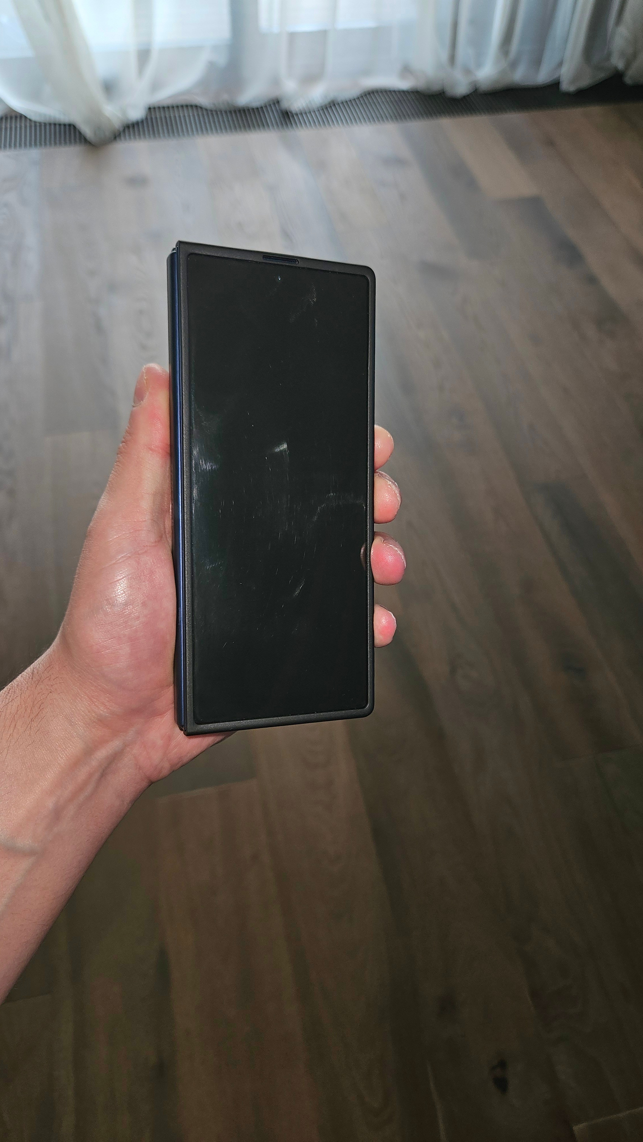 Husa Ultra-thin antisoc, Protectie ecran si camera, Pentru Samsung Galaxy Z Fold 6, Protectie completa, Argintiu