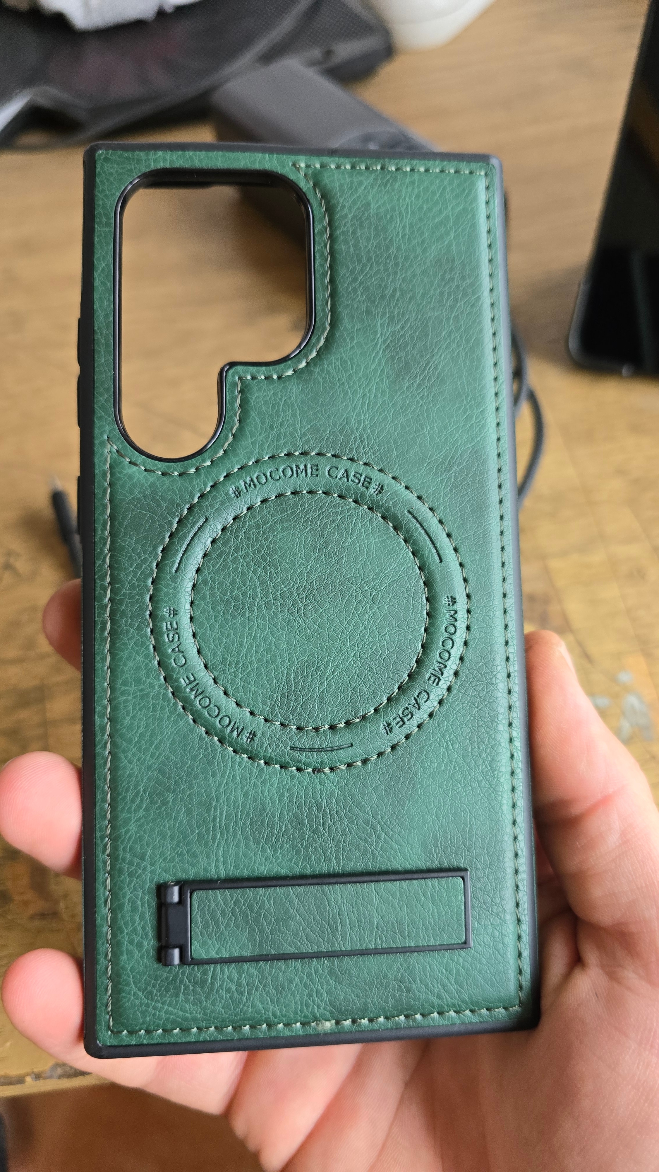 Husa telefon, pentru Samsung Galaxy S24 Ultra, Verde, Piele PU/TPU