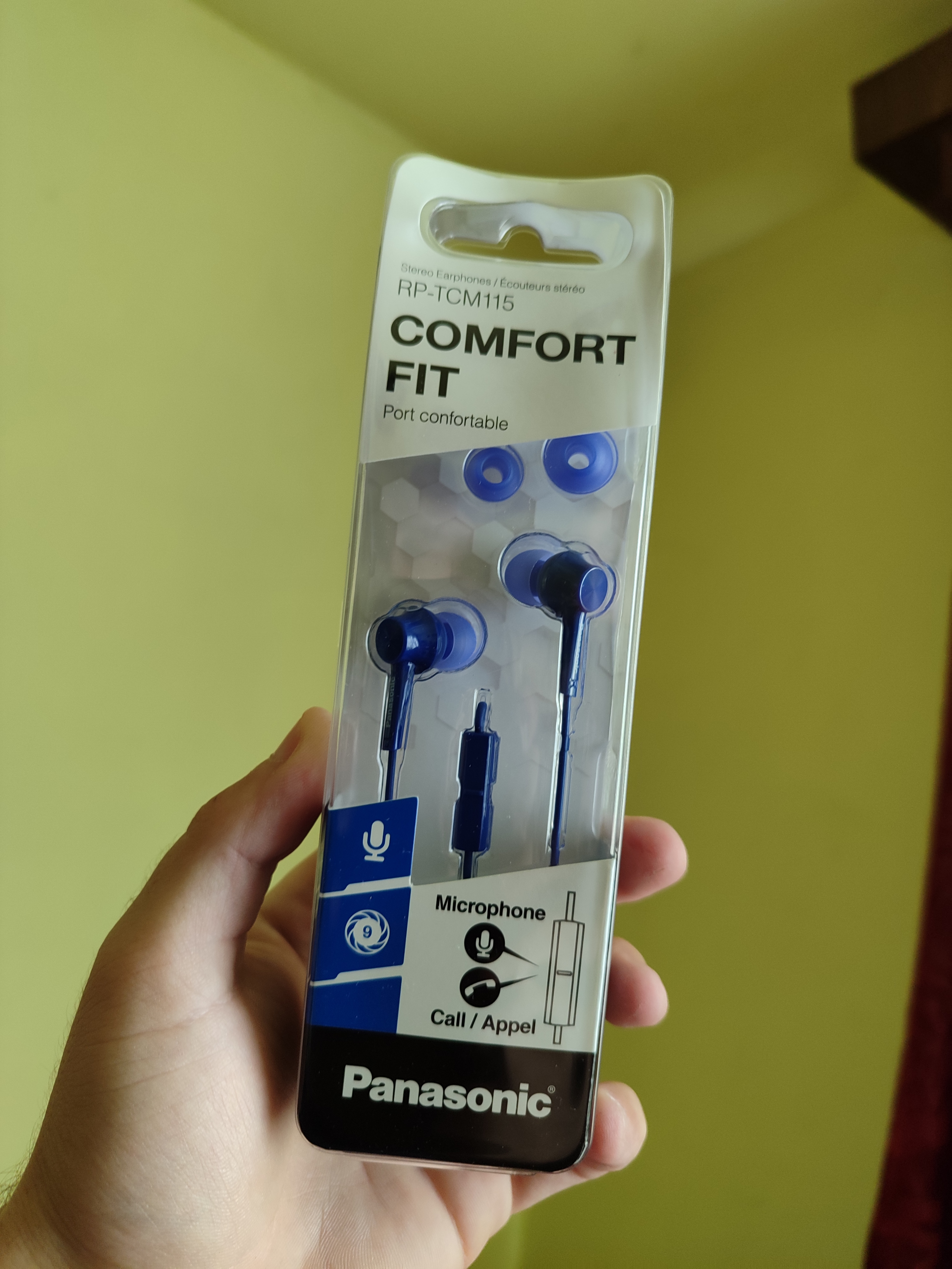 Casti Audio In Ear Panasonic RP-TCM115E-P, Cu fir, Microfon, Roz