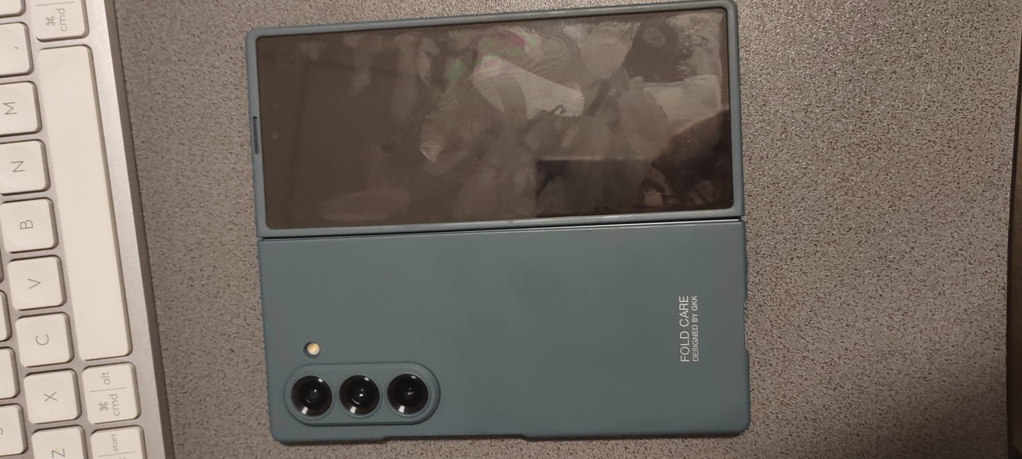 Husa Ultra-thin antisoc, Protectie ecran si camera, Pentru Samsung Galaxy Z Fold 6, Protectie completa, Argintiu