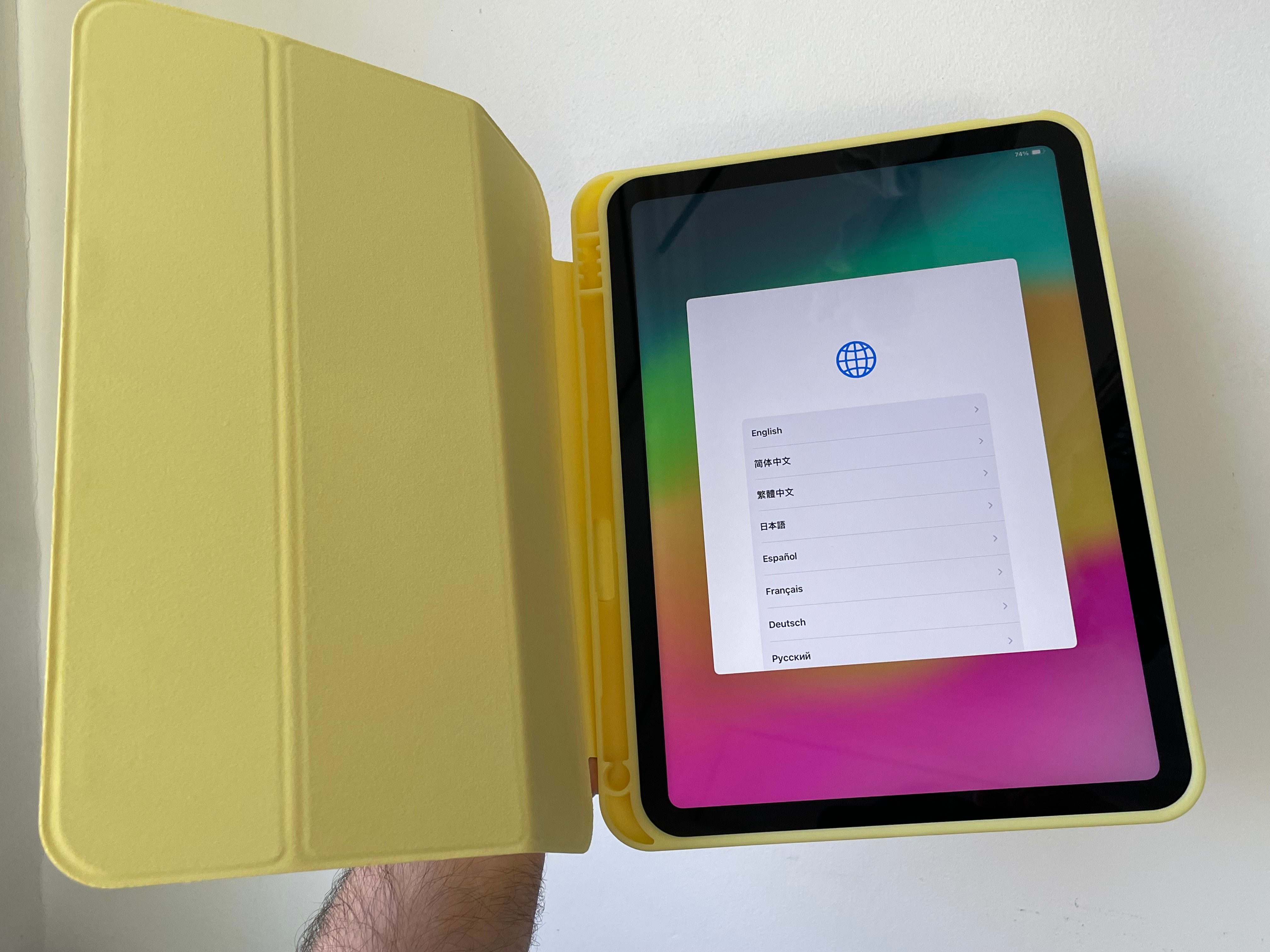 Husa Tech-Protect Smartcase Pen compatibila cu iPad 10.9 inch 2022 Yellow
