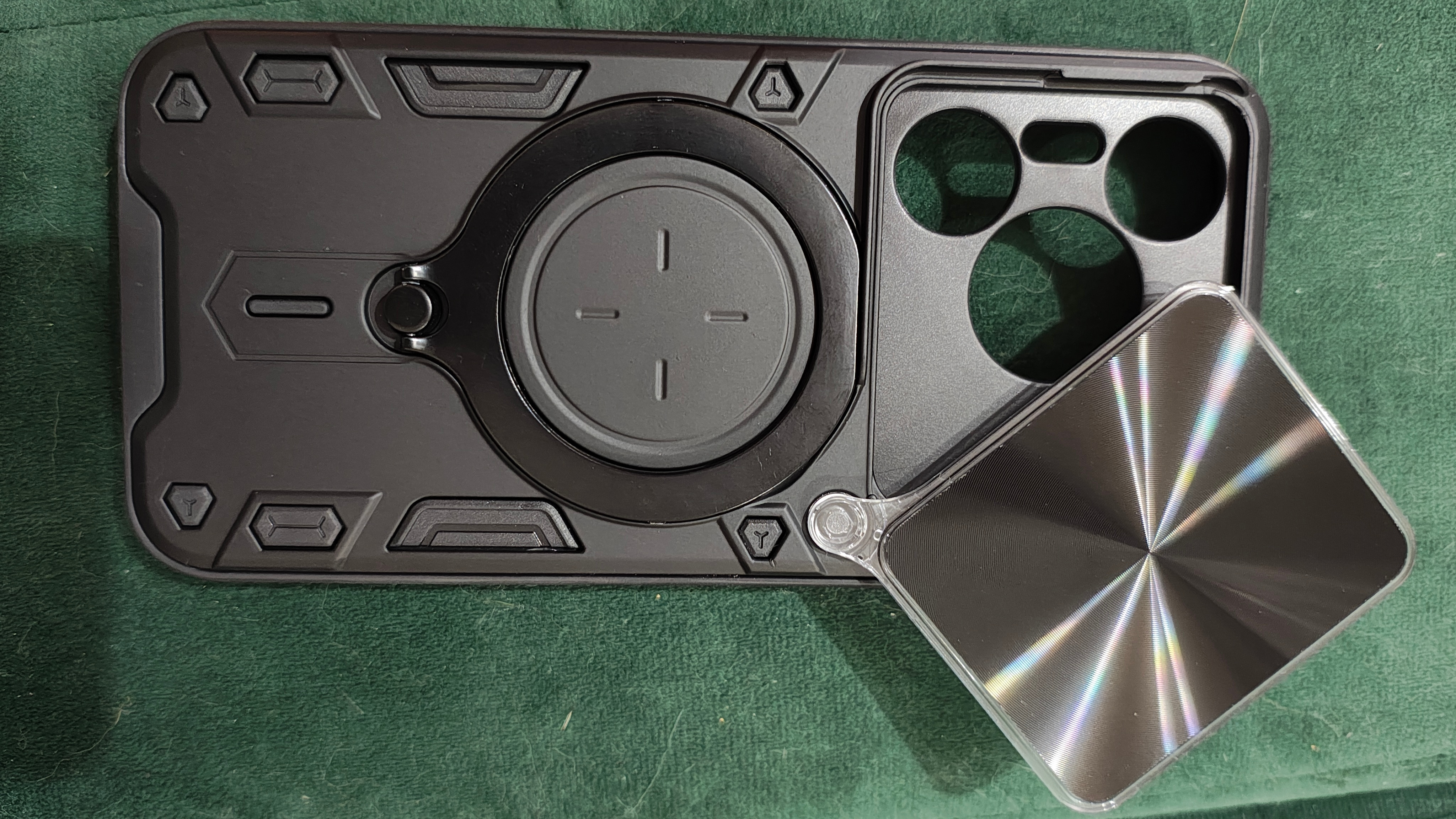 Husa pentru Huawei Pura 70, cu inel magnetic si suport ajustabil, protectie completa camera, SKDR SafeCover - Rosu