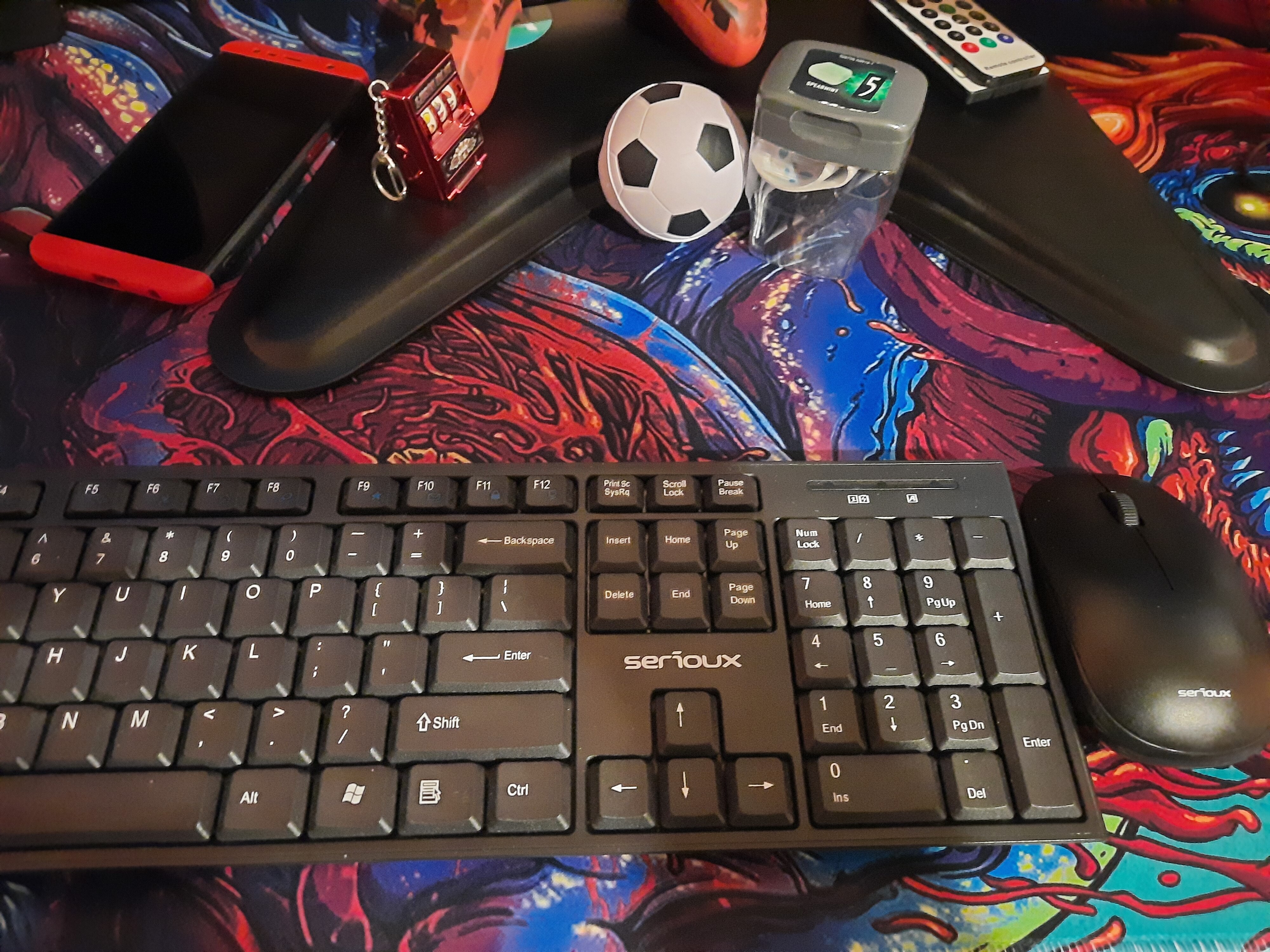 Kit tastatura + mouse Serioux NK9800WR, Wireless, Negru - eMAG.ro