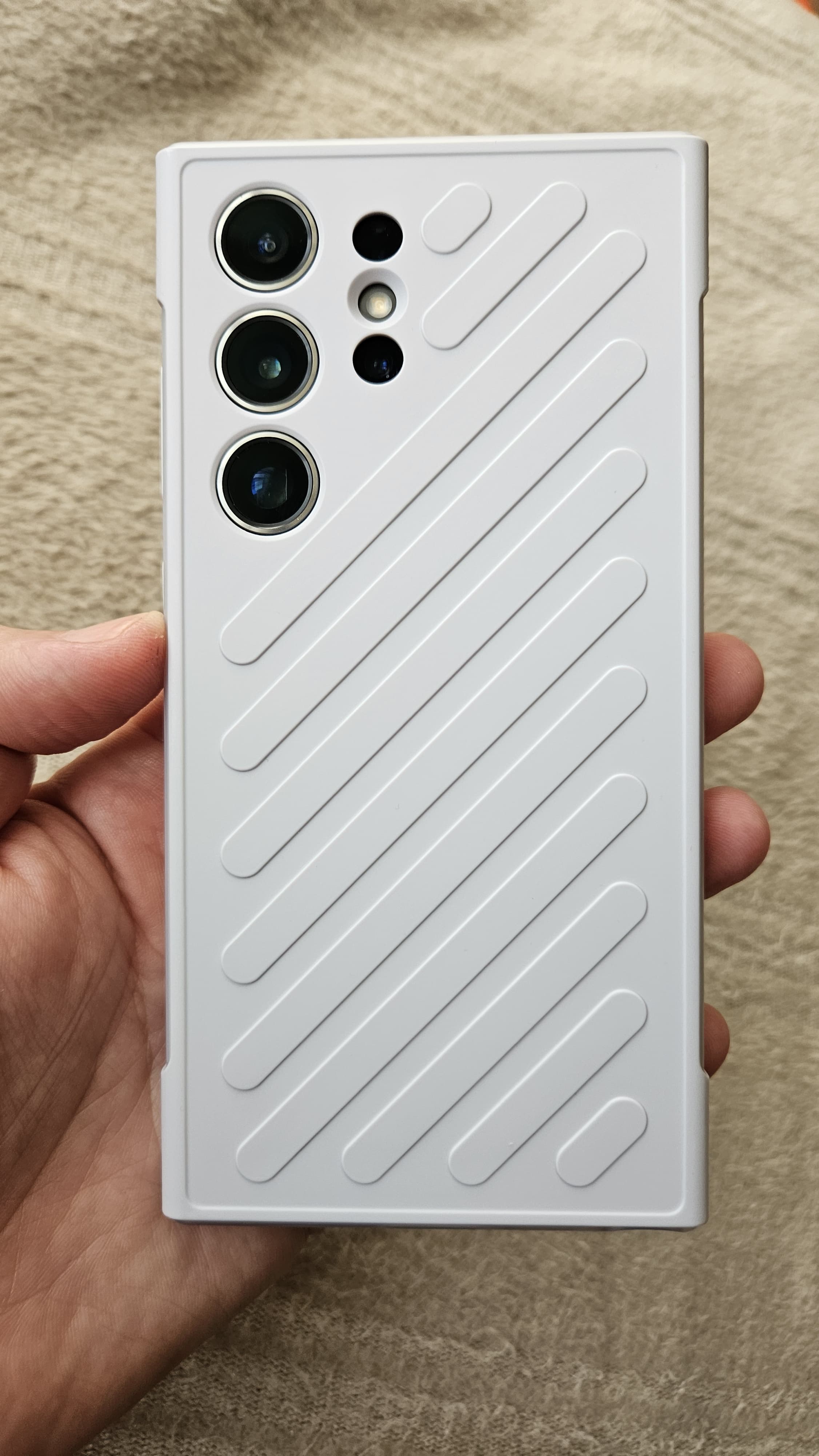 Husa de protectie Samsung Shield Case pentru Galaxy S24 Ultra, LIGHT GRAY