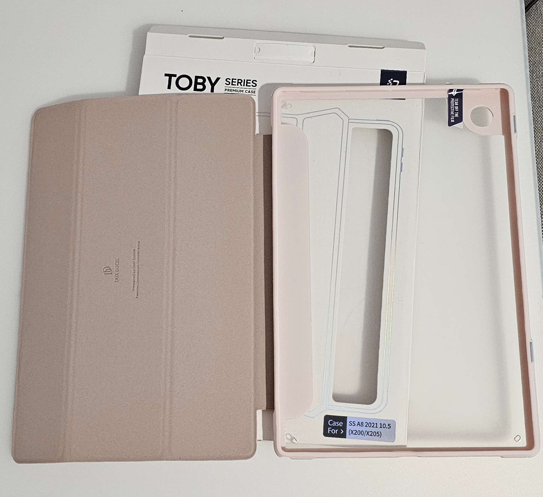 Husa premium pentru tableta Samsung Galaxy Tab A8 10.5" Model X200 / X20, Sigloo, cu suport Smart Pen Dux Ducis Toby, Blue