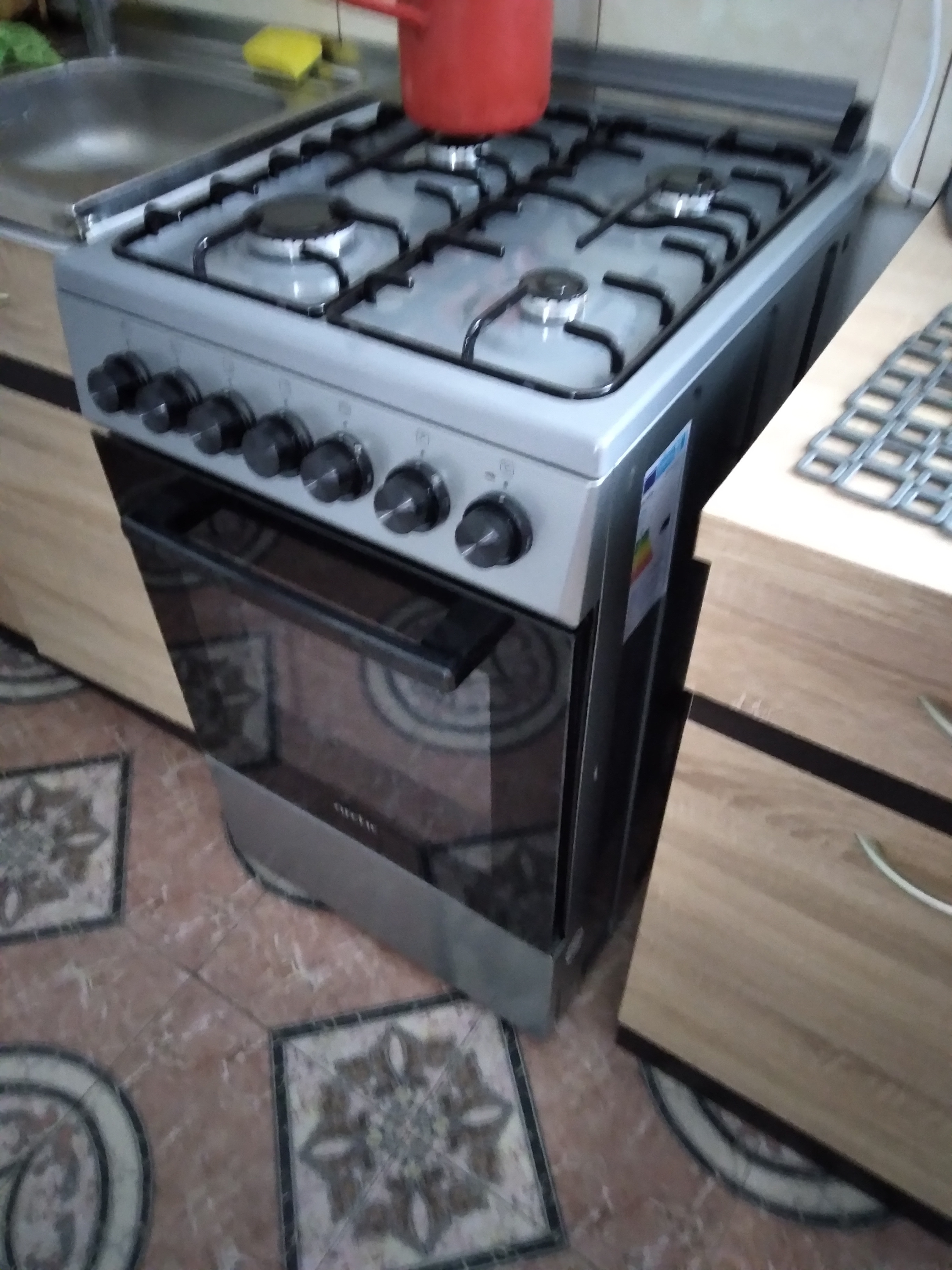 Aragaz Arctic AMG5612GTCLX, Mixt , 4 arzatoare cu eficienta ridicata, Cuptor Electric, 8 Functii, Autocuratate Catalitica, Aqua Drop Clean, Timer, Safty Plus, Clasa A, 50 cm, Inox