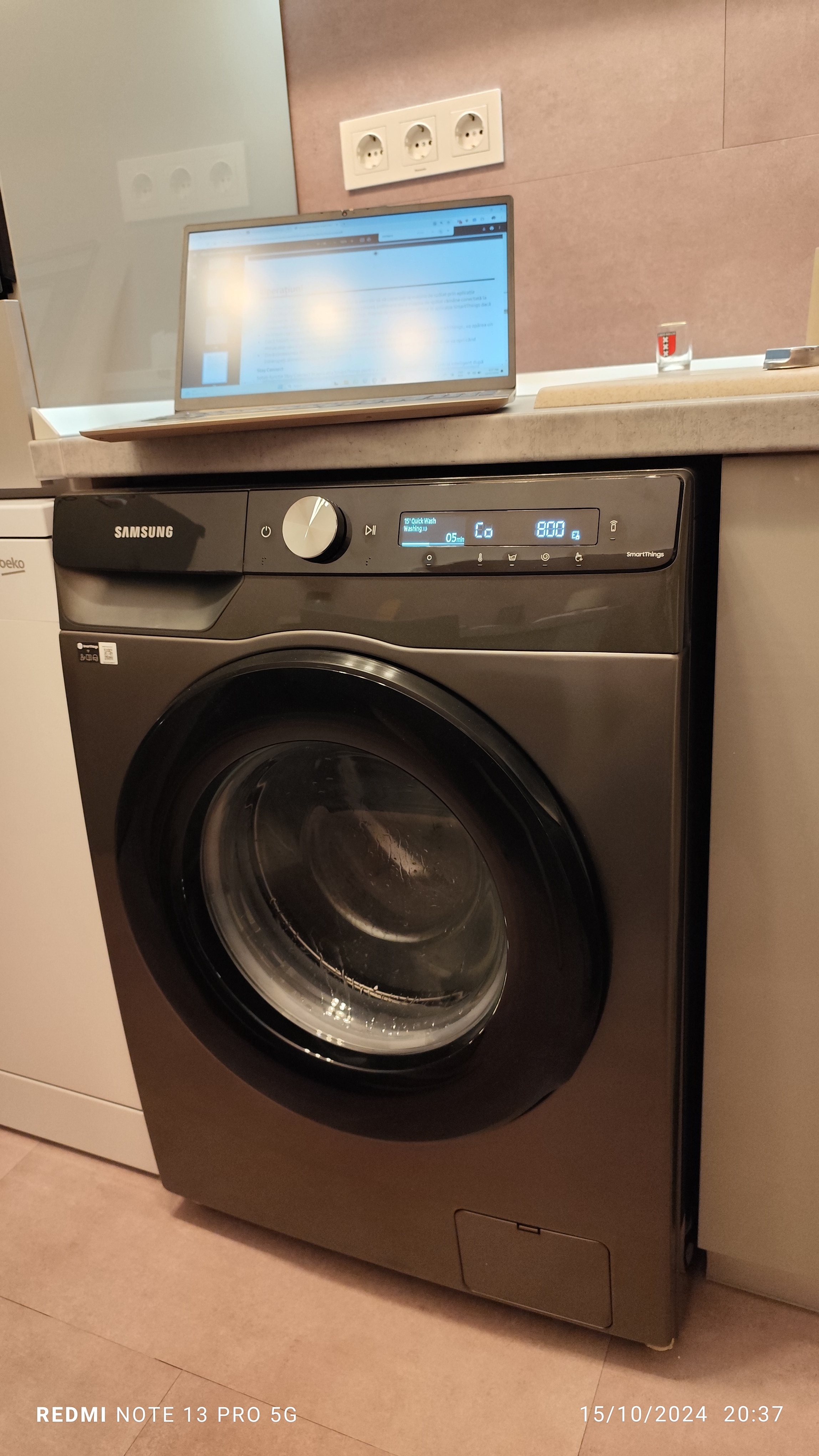 Masina de spalat rufe Samsung WW80T534DAXAS7, 8 kg, 1400 RPM, Clasa A, Auto Dosing, Eco Bubble, AI Energy, Motor Digital Inverter, Antracit