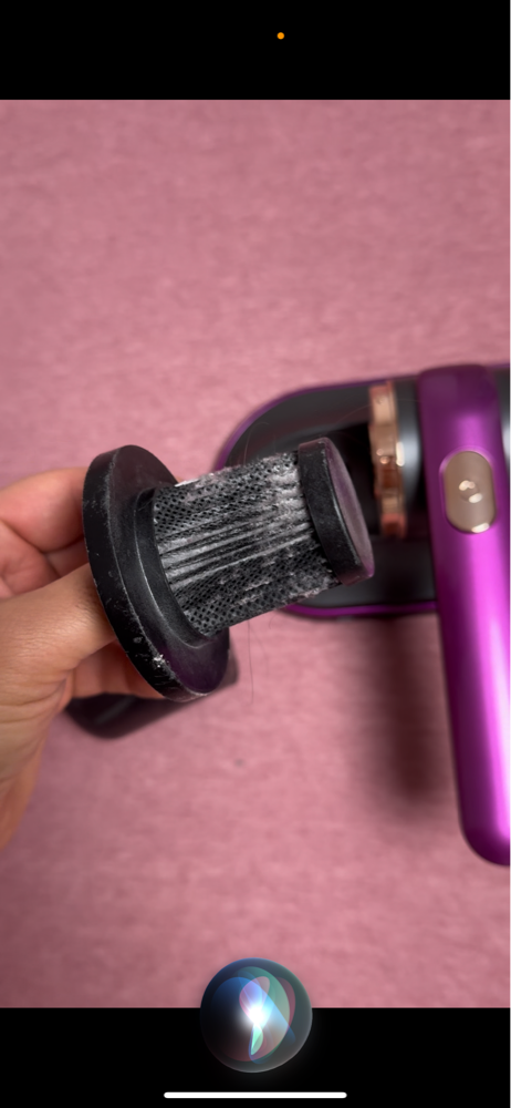 Aspirator portabil anti-acarieni cu sterilizare UV, eficienta de filtrare 99%, violet