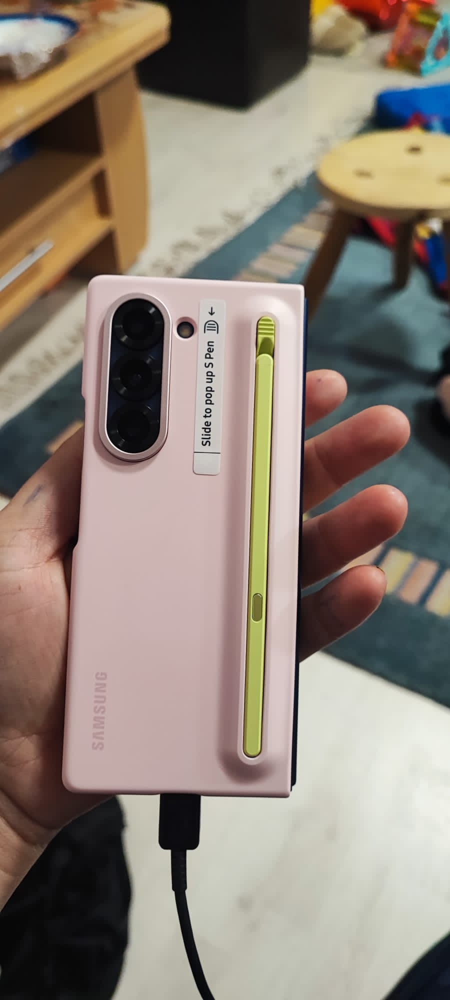 Husa de protectie Samsung S Pen Case pentru Galaxy Fold6, Gray