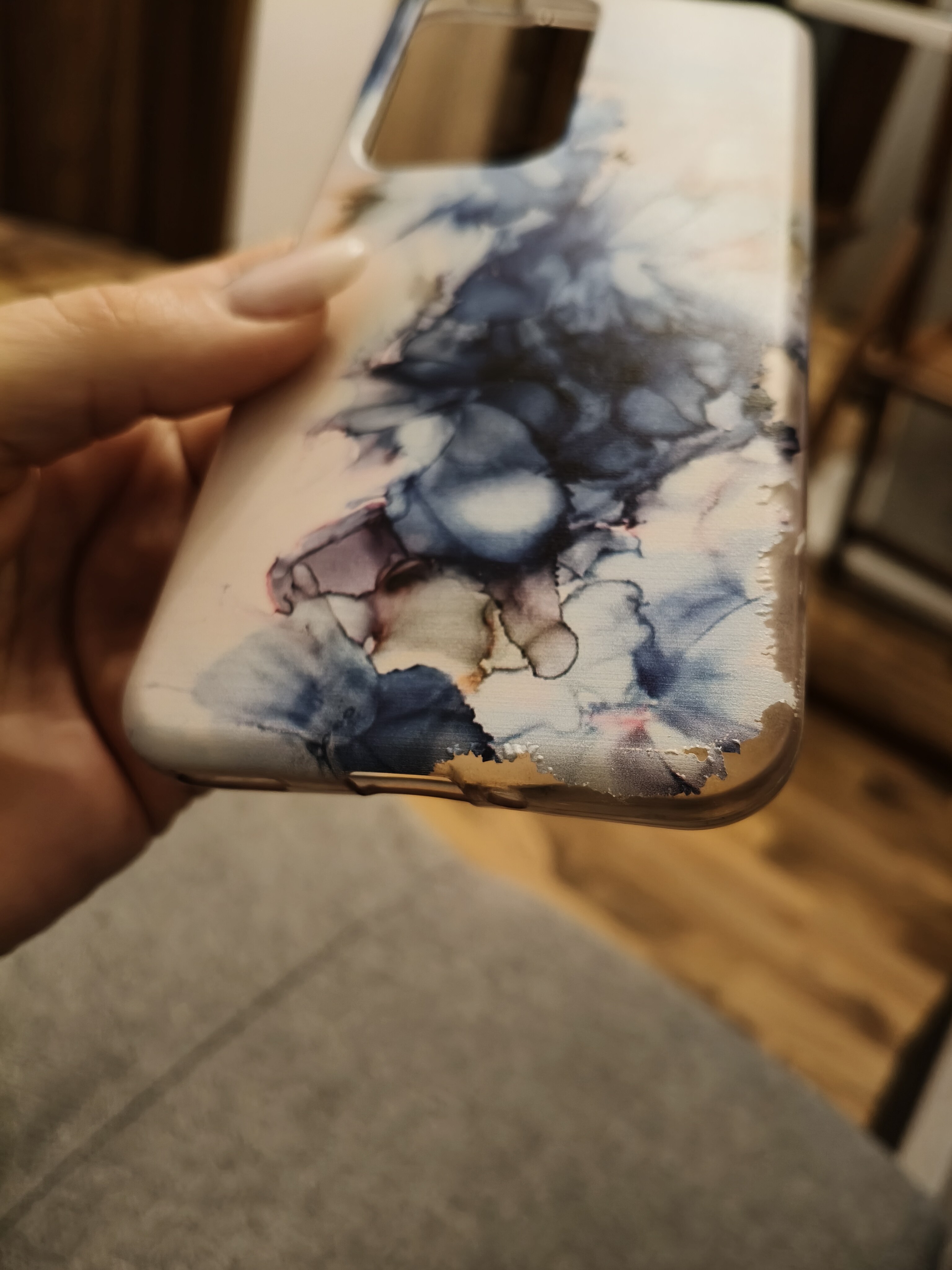 Husa din silicon compatibila cu Oppo Reno 12 Pro 5g - model Ink Flowers