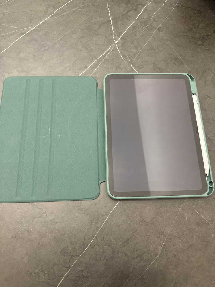 Husa tableta, Chucai, pentru iPad 10th 10.9" 2022, Stand Rotativ 360, Suport Pencil, Verde