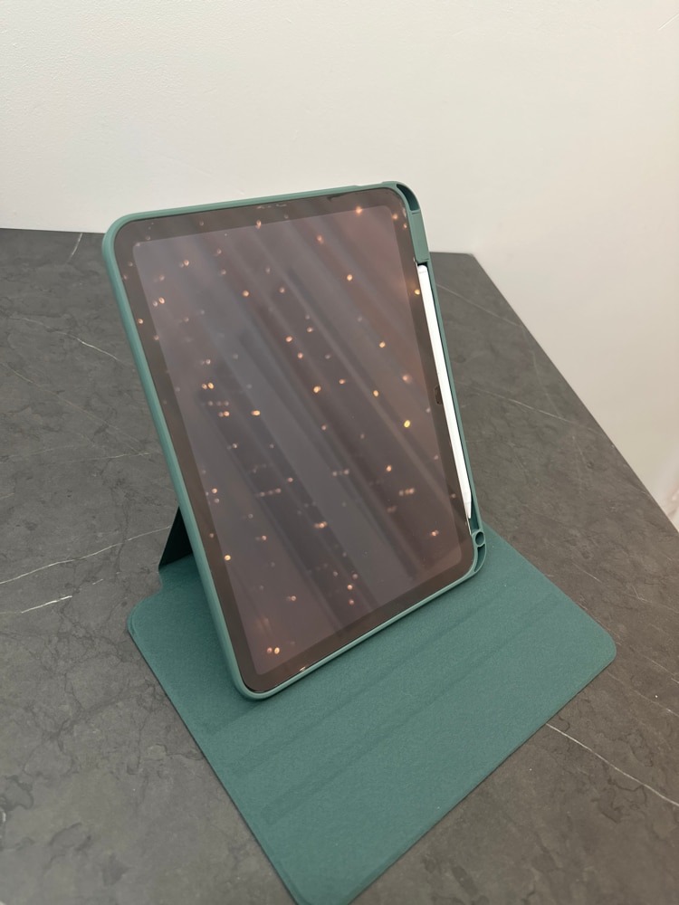 Husa tableta, Chucai, pentru iPad 10th 10.9" 2022, Stand Rotativ 360, Suport Pencil, Verde