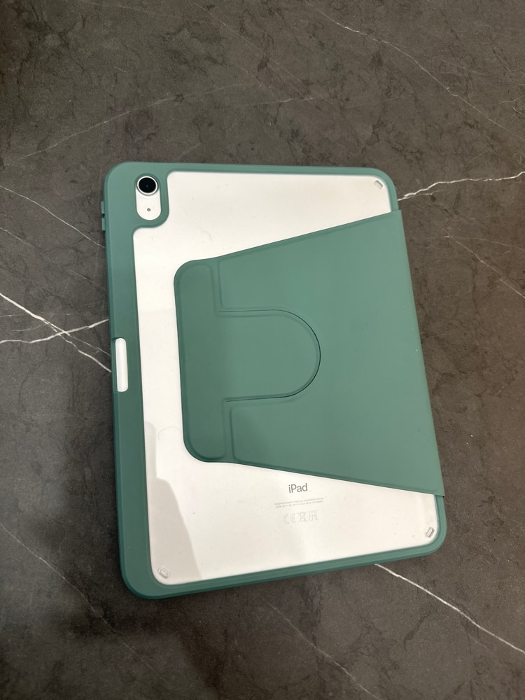 Husa tableta, Chucai, pentru iPad 10th 10.9" 2022, Stand Rotativ 360, Suport Pencil, Verde