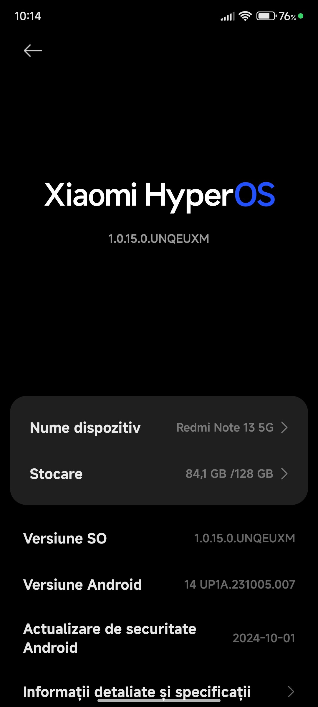 Telefon mobil Xiaomi Redmi Note 13, 6GB RAM, 128GB, 5G, Black