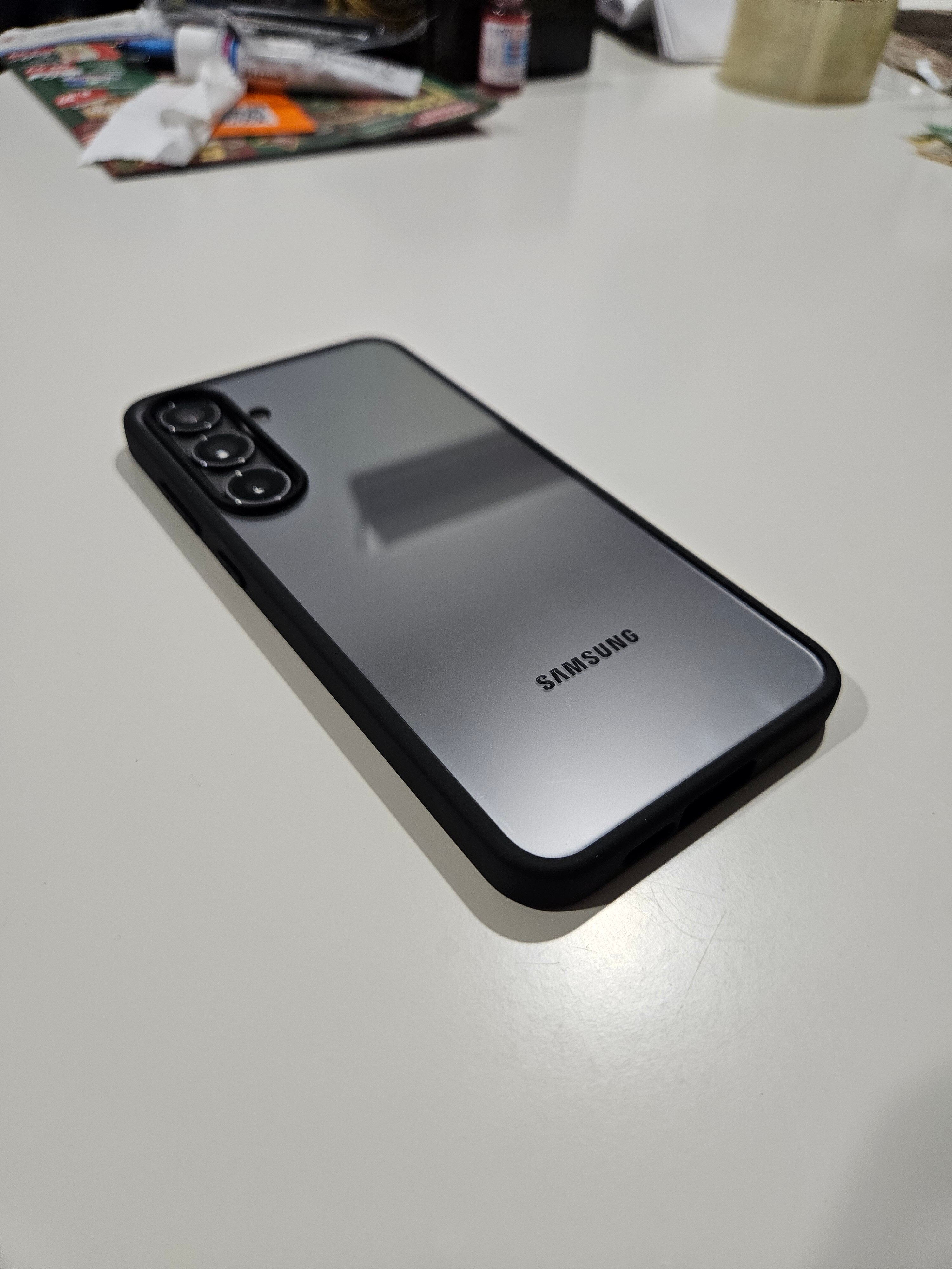 Husa pentru Samsung Galaxy S24 PLUS, carcasa spate Hybrid ultra slim, Antisoc, hardcase, Negru