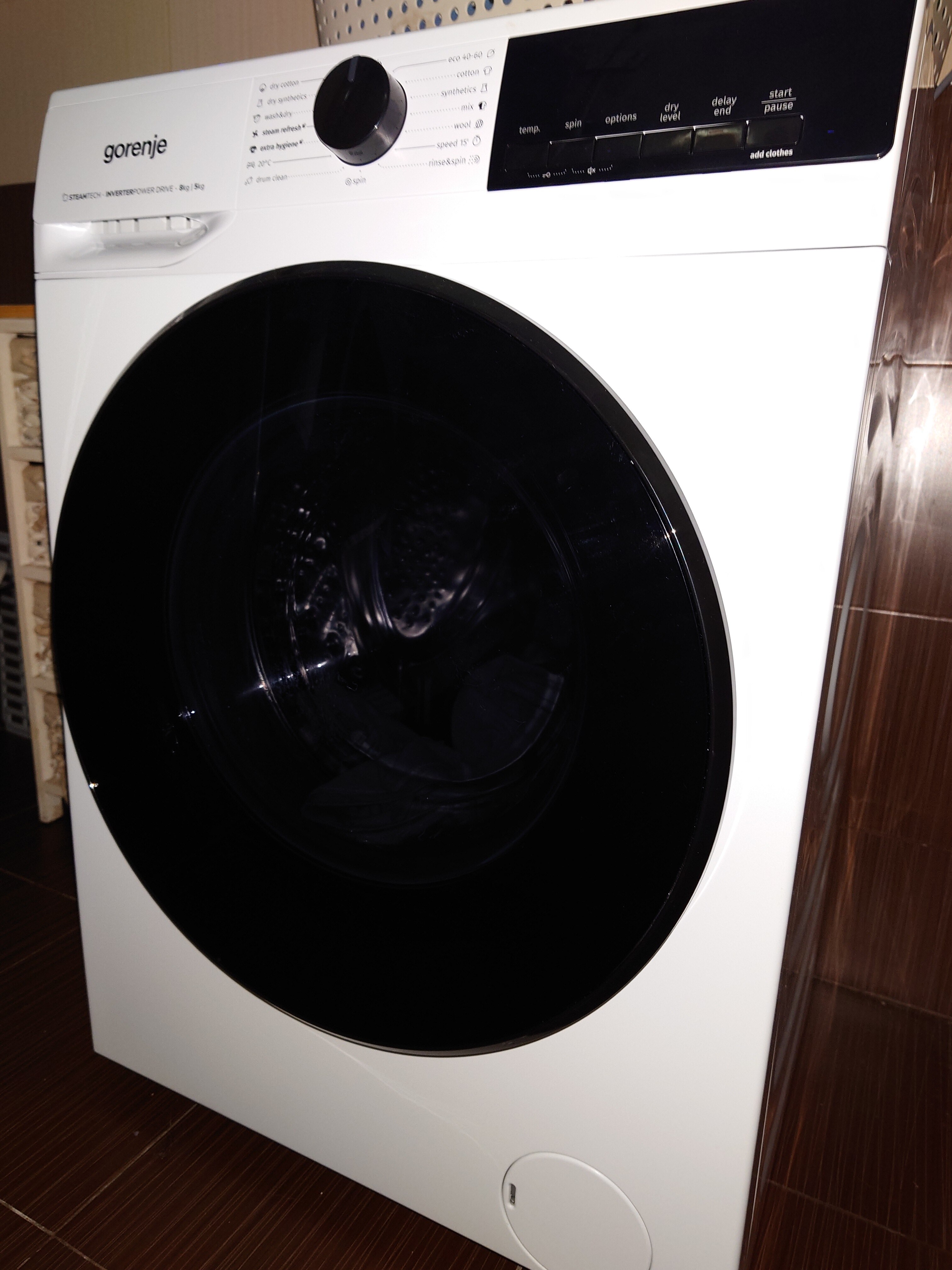Gorenje WD2A854ADS Masina de spalat si uscator, clasa energetica A+D, 8 kg/5 kg, 1400 rpm, Alb