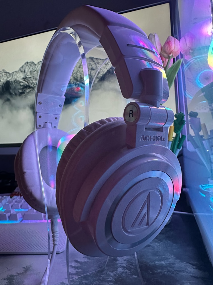 Casti audio tip Dj Audio-Technica ATH-M50xWH, Alb