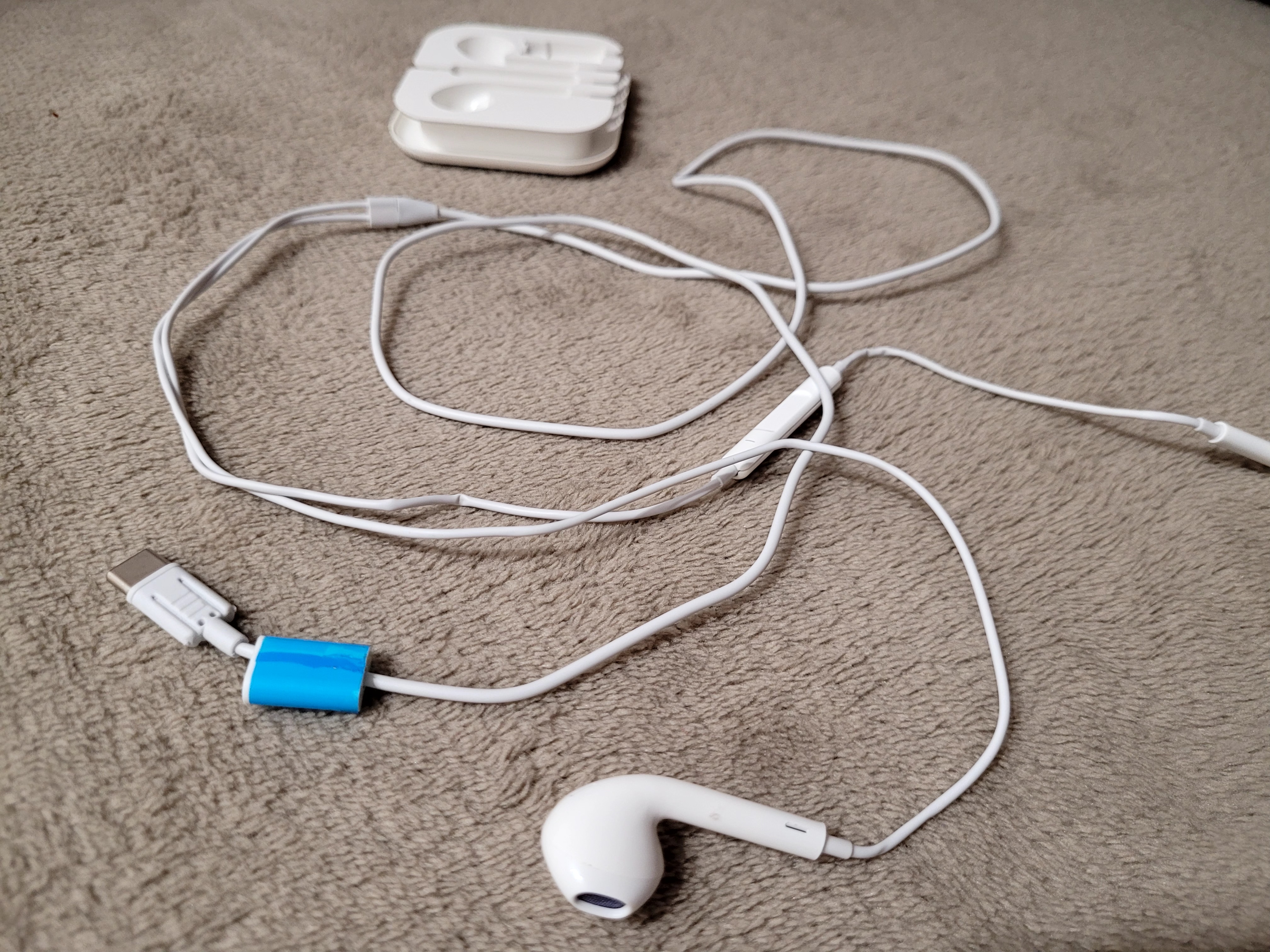 Casti telefon, USB-C, TYPE-C, Pentru Samsung/Huawei/Xiaomi/iPad, iPhone, Honor, Microfon incorporabil, Alb