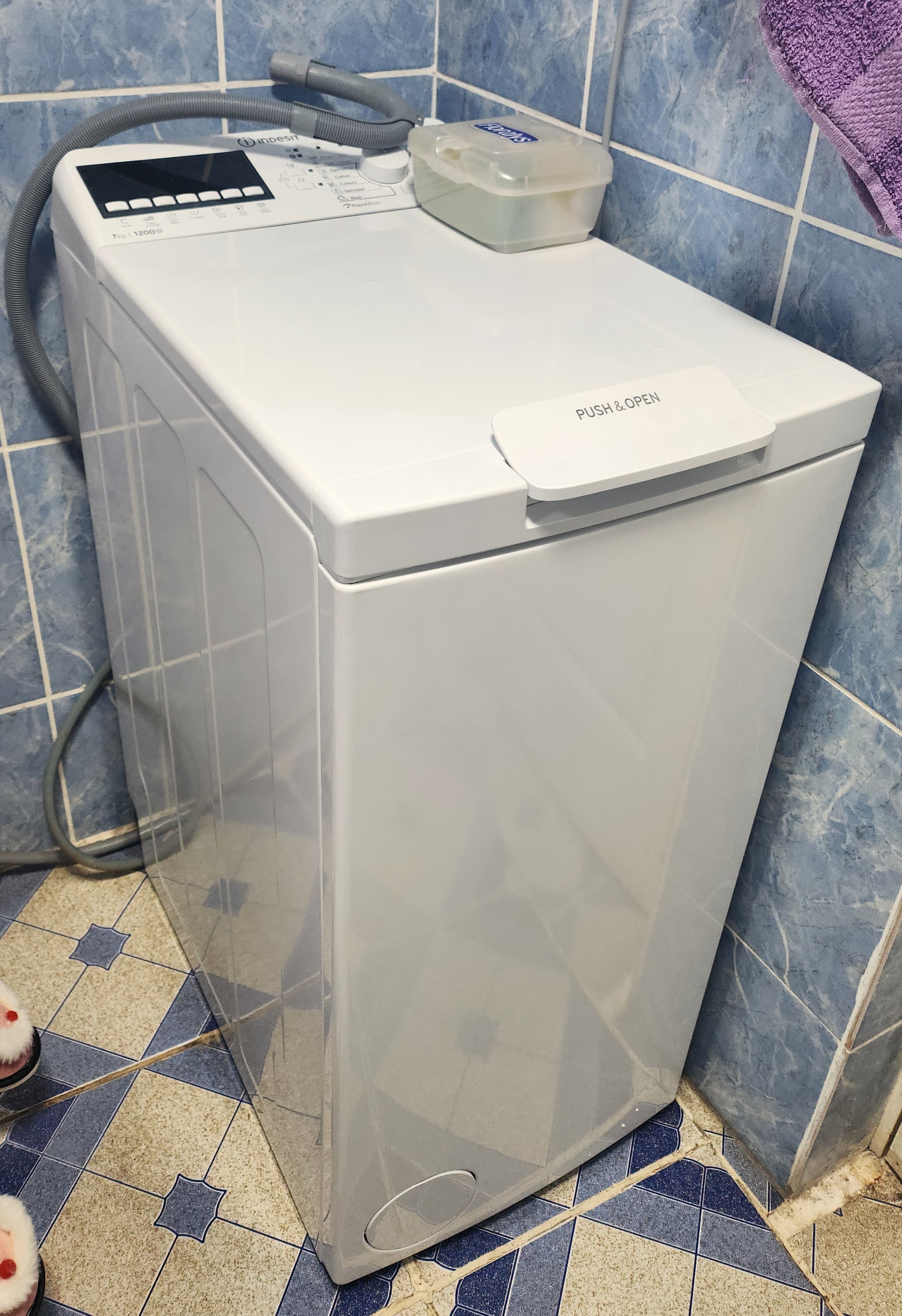 Masina de spalat rufe Indesit BTW B7220P EU/N, 7kg, 1200 rpm, Clasa E, Alb
