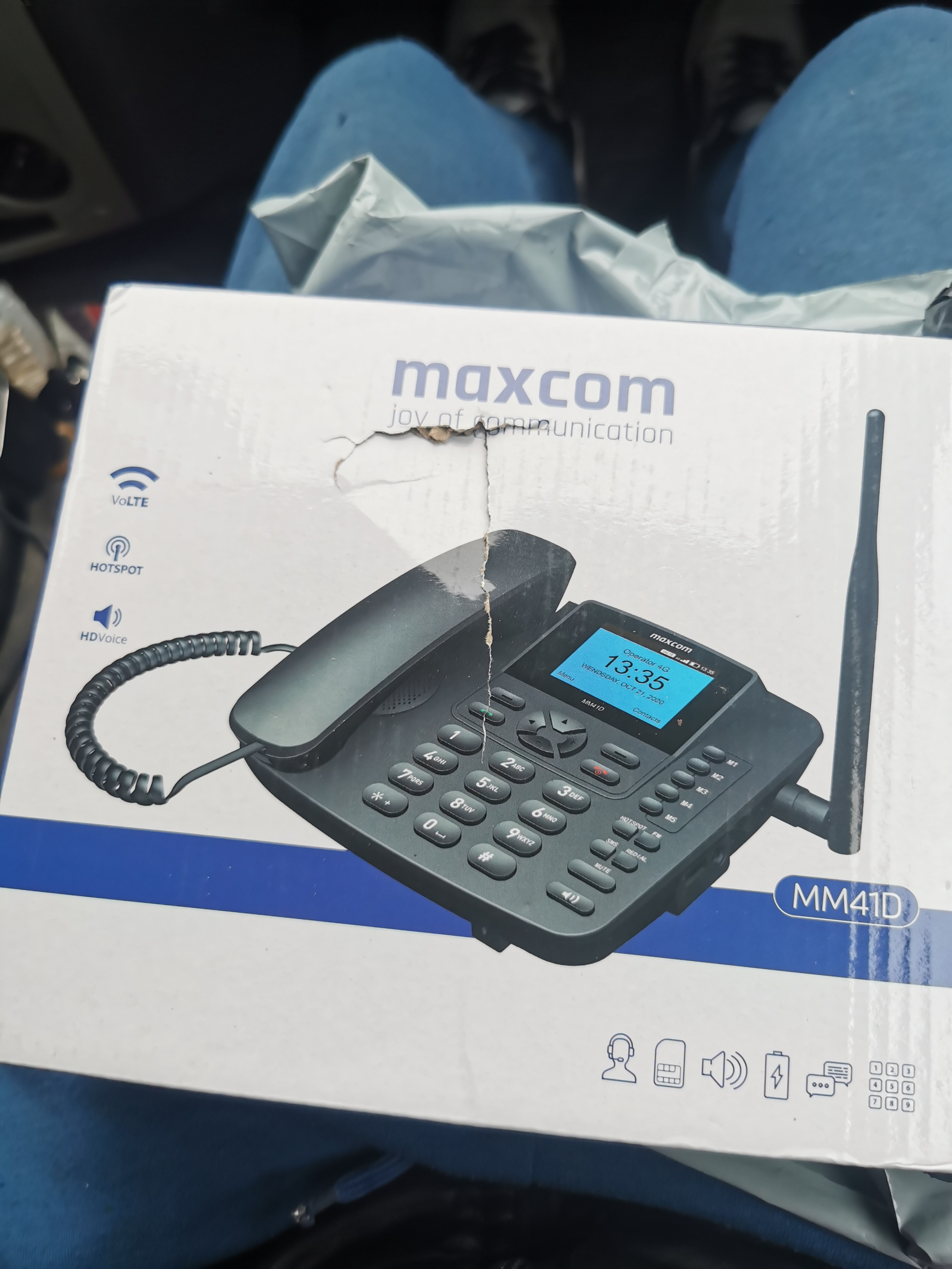 Telefon mobil Maxcom MM41D Comfort, hotspot WiFi, Black