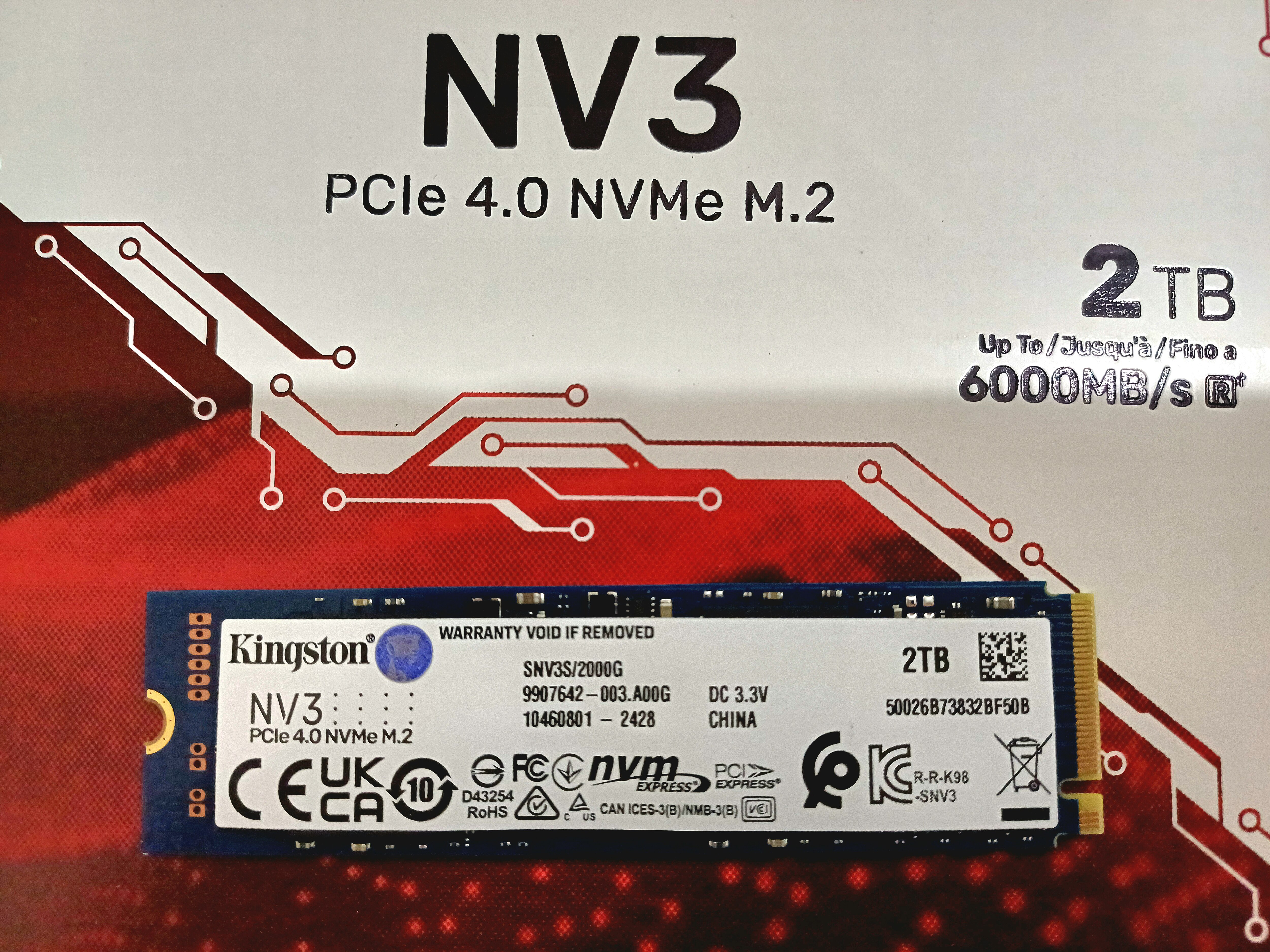 Solid State Drive (SSD) Kingston NV3, 2TB, PCIe 4.0 NVMe, M