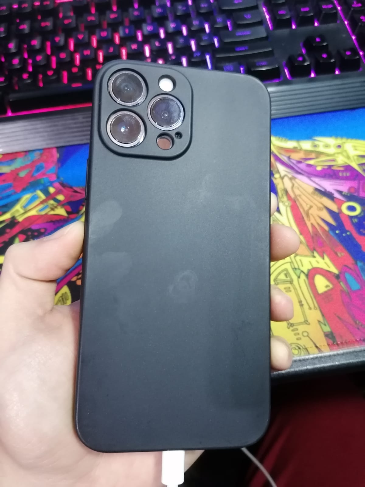 Husa de protectie Spacer pentru Iphone 13 Pro Max, material flexibil TPU, Negru