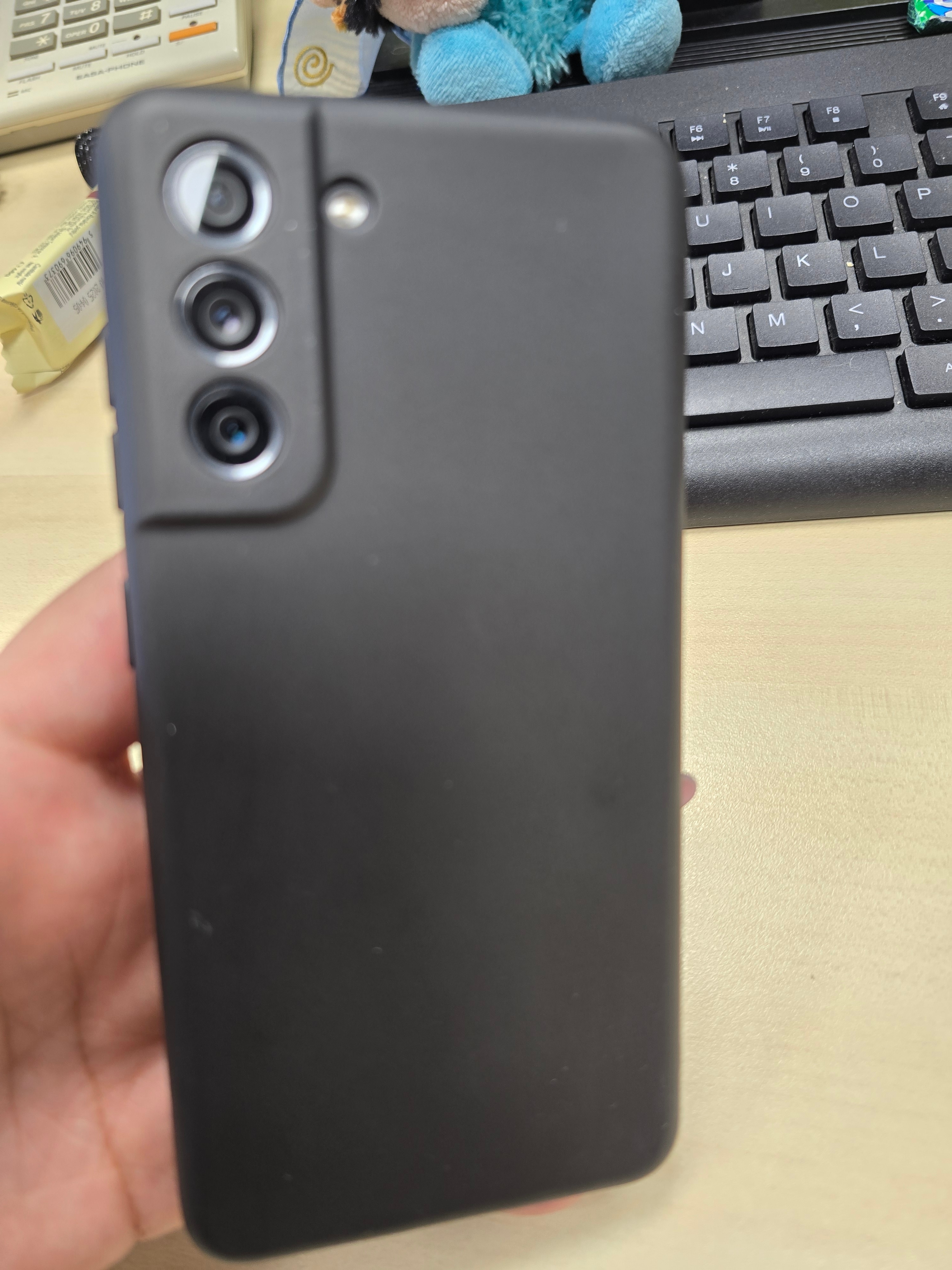 Husa de protectie Spacer pentru Samsung Galaxy S21 FE, material flexibil TPU, Transparenta