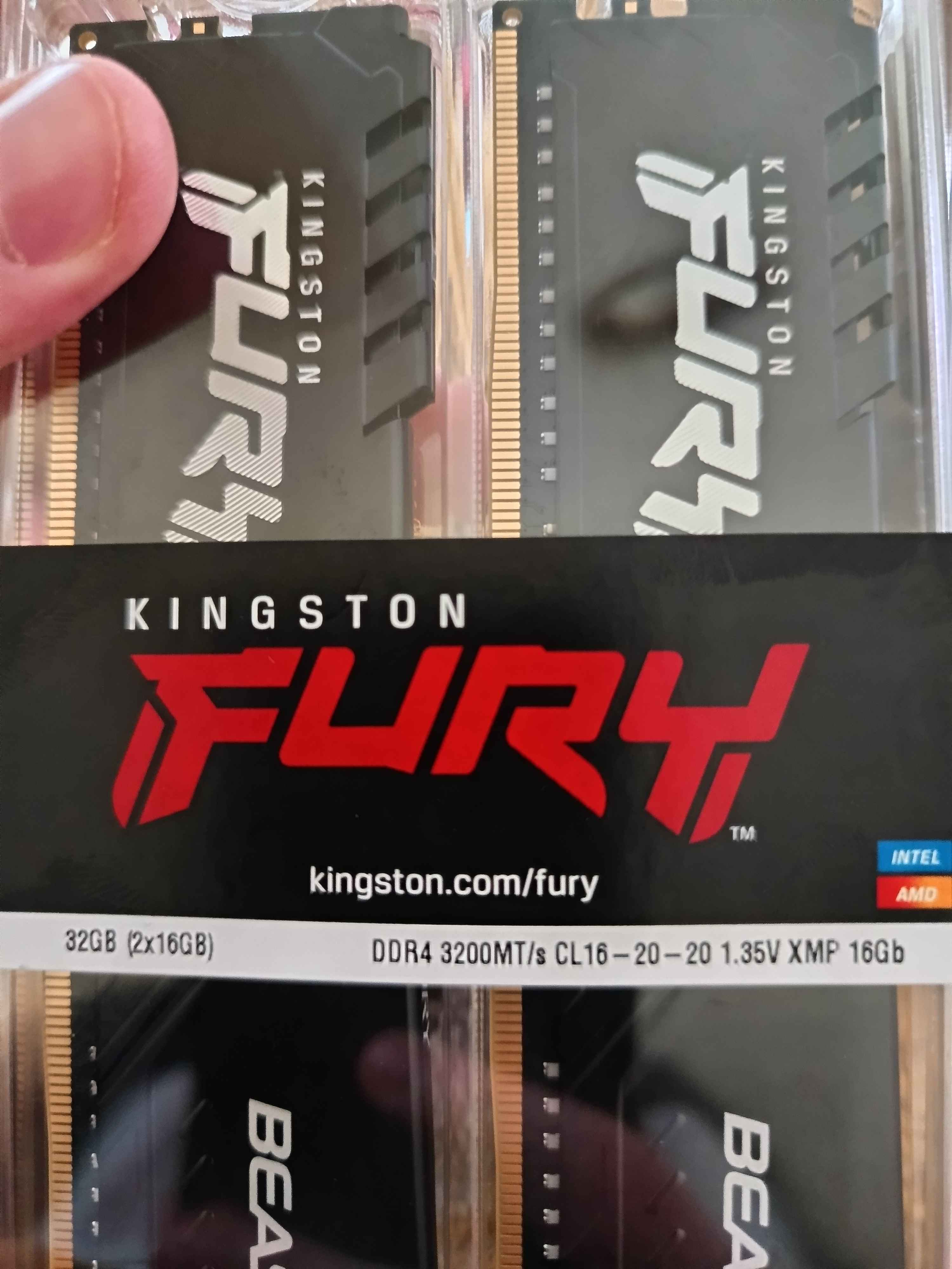 Memorie Kingston FURY Beast, 32GB DDR4, 3200MHz CL16, Dual Channel