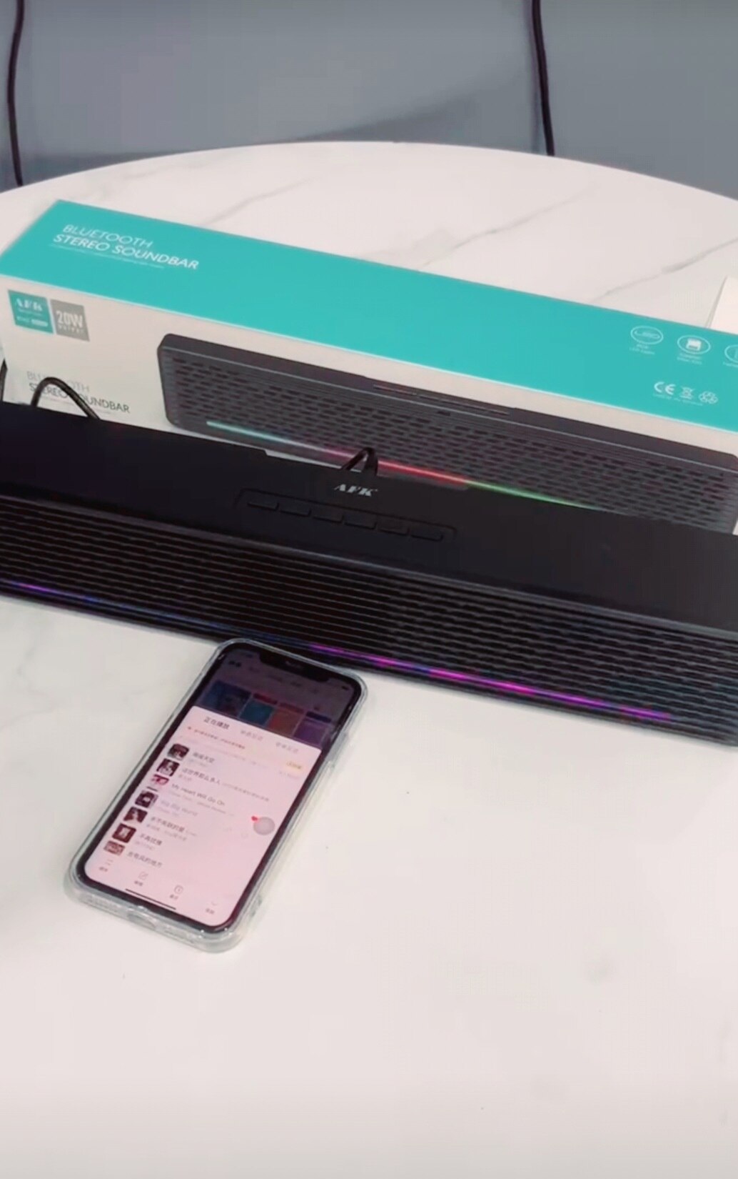 Soundbar AFK 602, 2 canale, bluetooth 5.1, 20 W, Negru