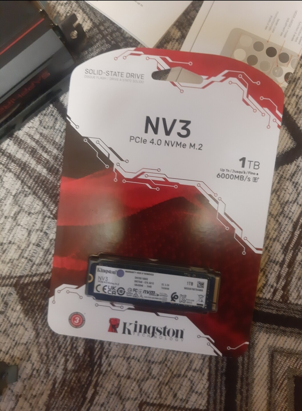 Solid State Drive (SSD) Kingston NV3, 2TB, PCIe 4.0 NVMe, M.2