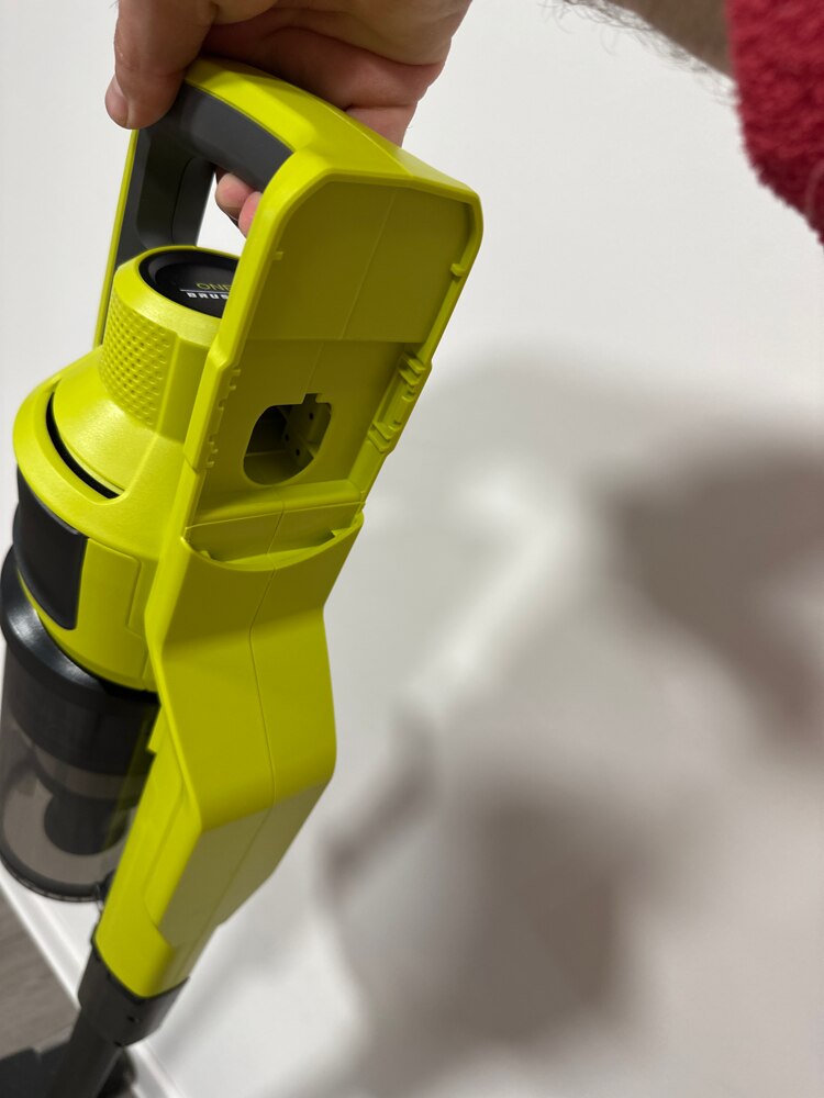 Aspirator vertical Ryobi ONE+, RSV18BL-0, fara sac, filtru HEPA, 18V, 0.8l, galben/negru