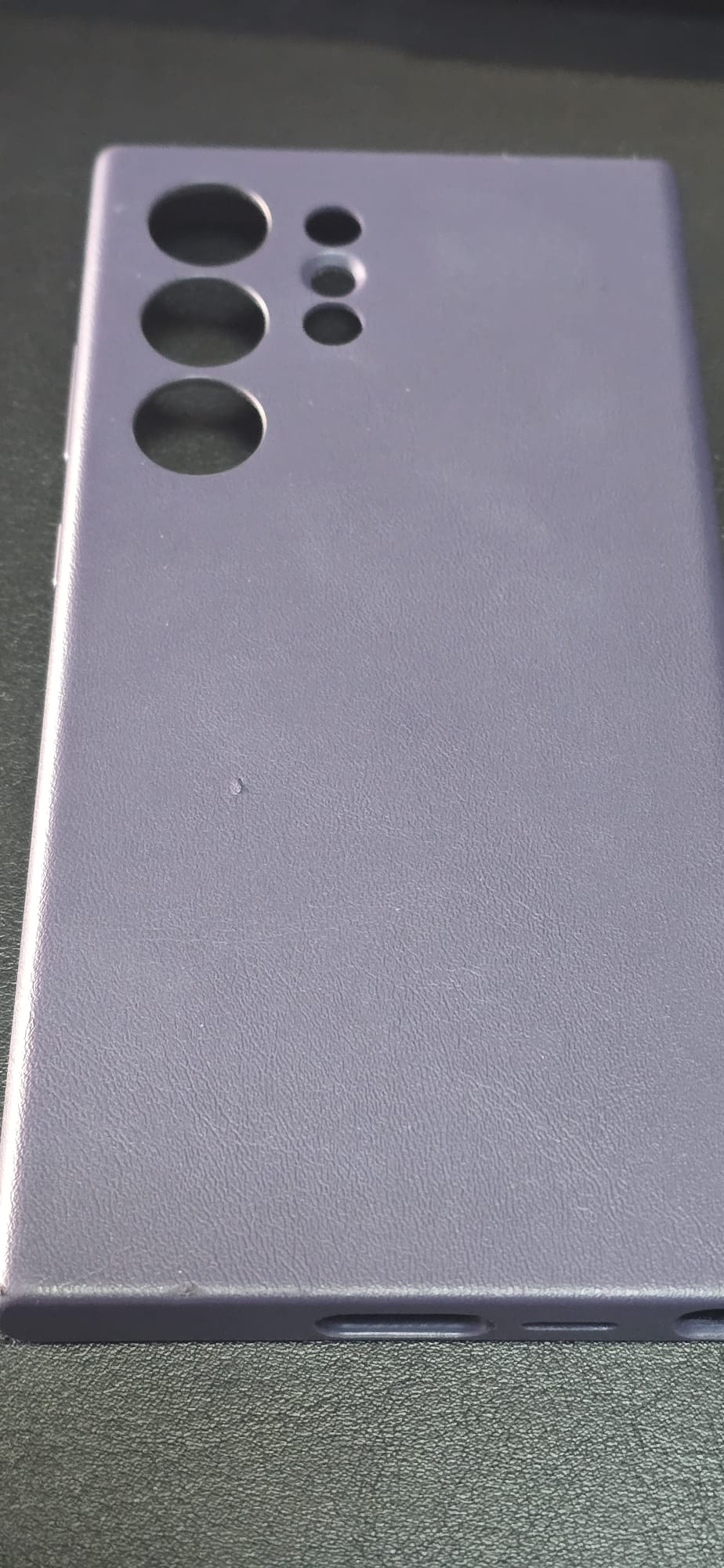 Husa de protectie Samsung Vegan Leather Case pentru Galaxy S24 Ultra, DARK VIOLET