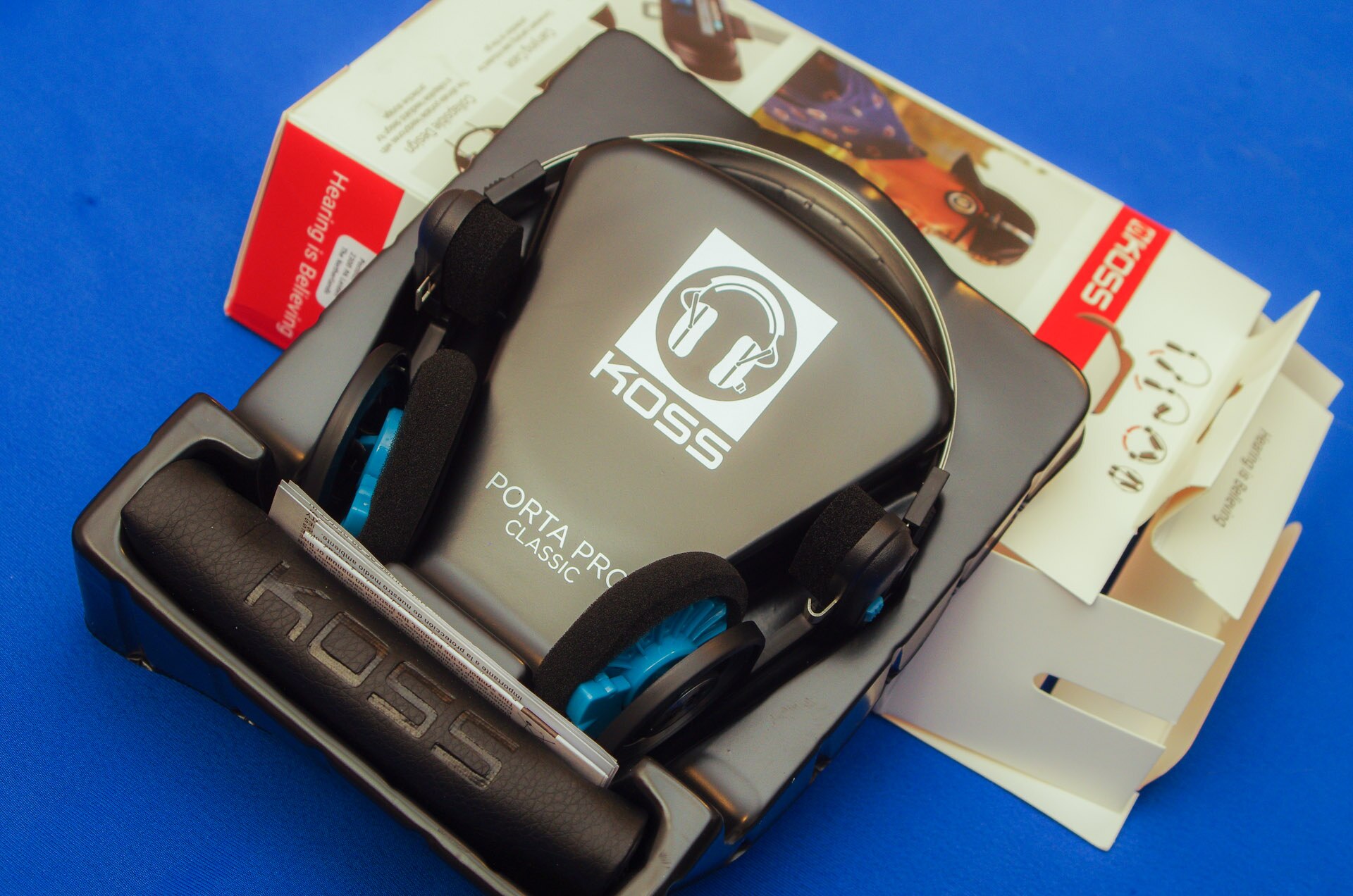 Casti audio Koss cu banda PORTA PRO Classic, tip sport, Negru/Argintiu