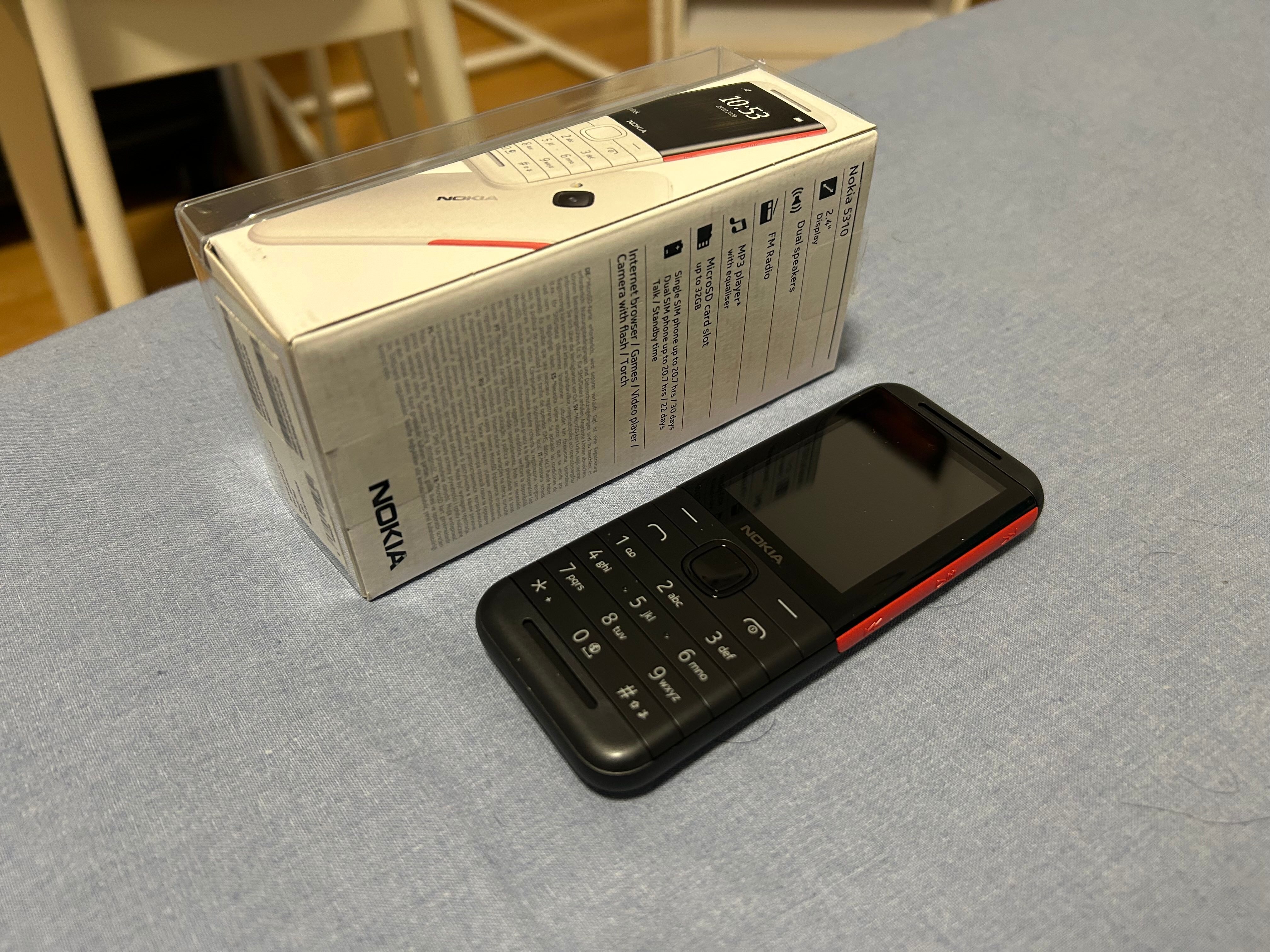Telefon mobil Nokia 5310 (2020), Dual SIM, Black/Red