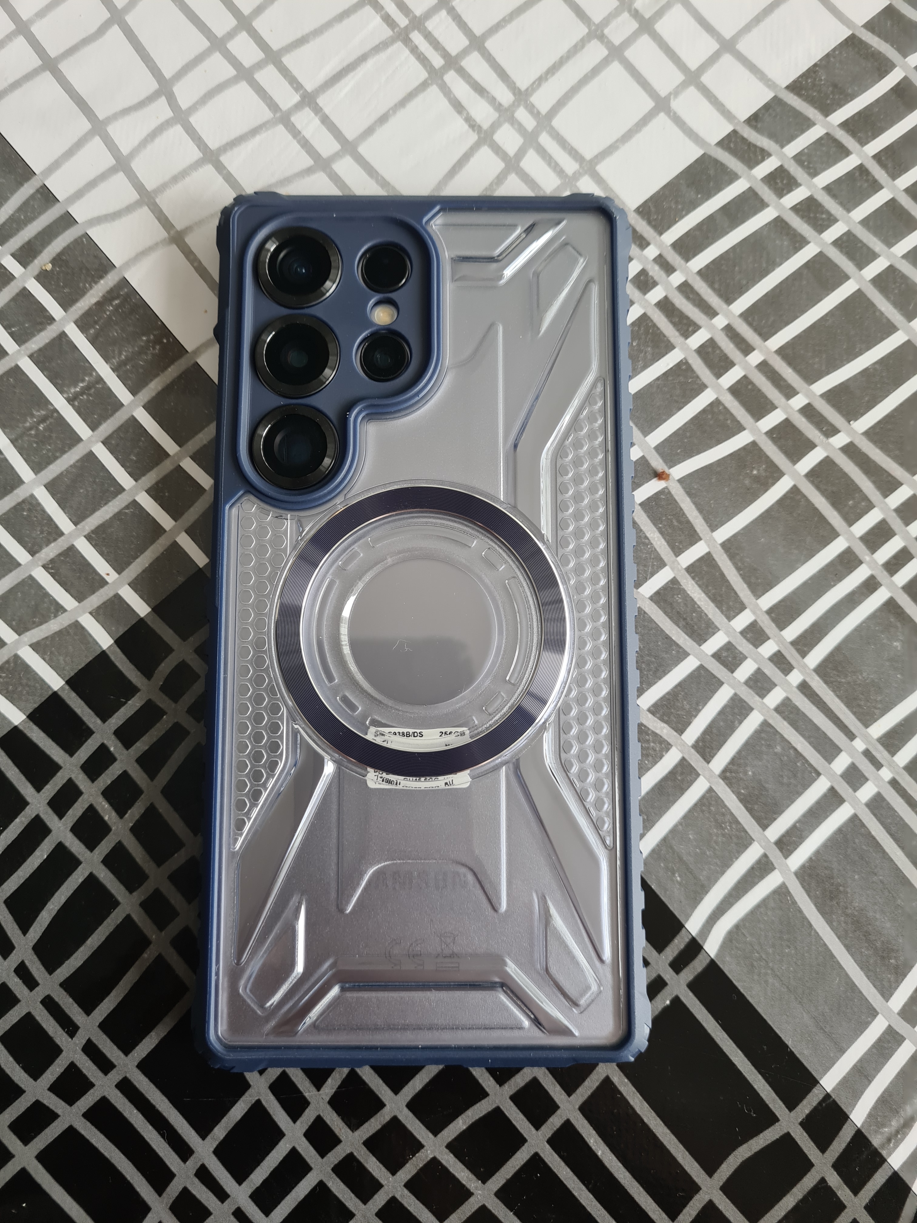 Husa compatibila cu Samsung Galaxy S25 Ultra, YSBER, pentru telefon mobil cu protectie pentru camera, MagSafe, rezistenta la socuri, Albastru marin