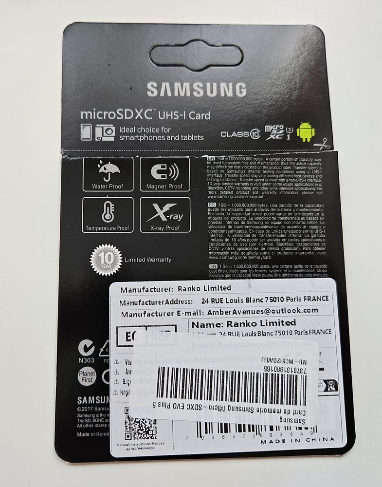 Card de memorie Samsung Micro-SDXC EVO Plus 512GB, Class 10, UHS-I