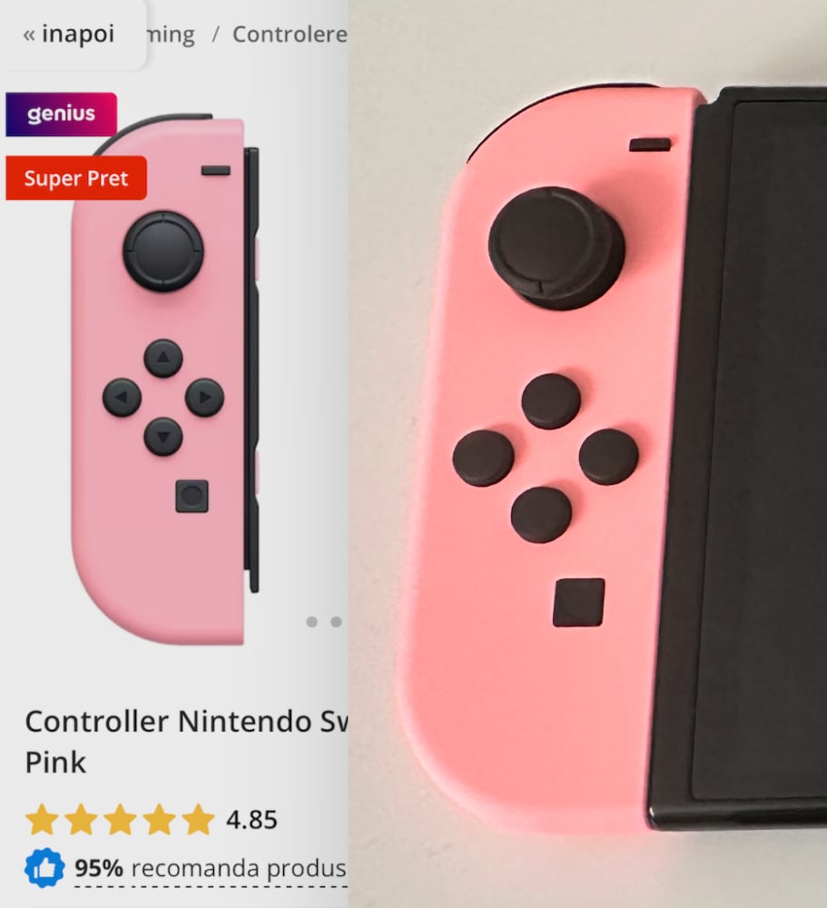 Controller Nintendo Switch Joy Con Pair, Pastel Pink - eMAG.ro Controller Nintendo Switch Joy Con Pair, Pastel Pink - eMAG.ro
