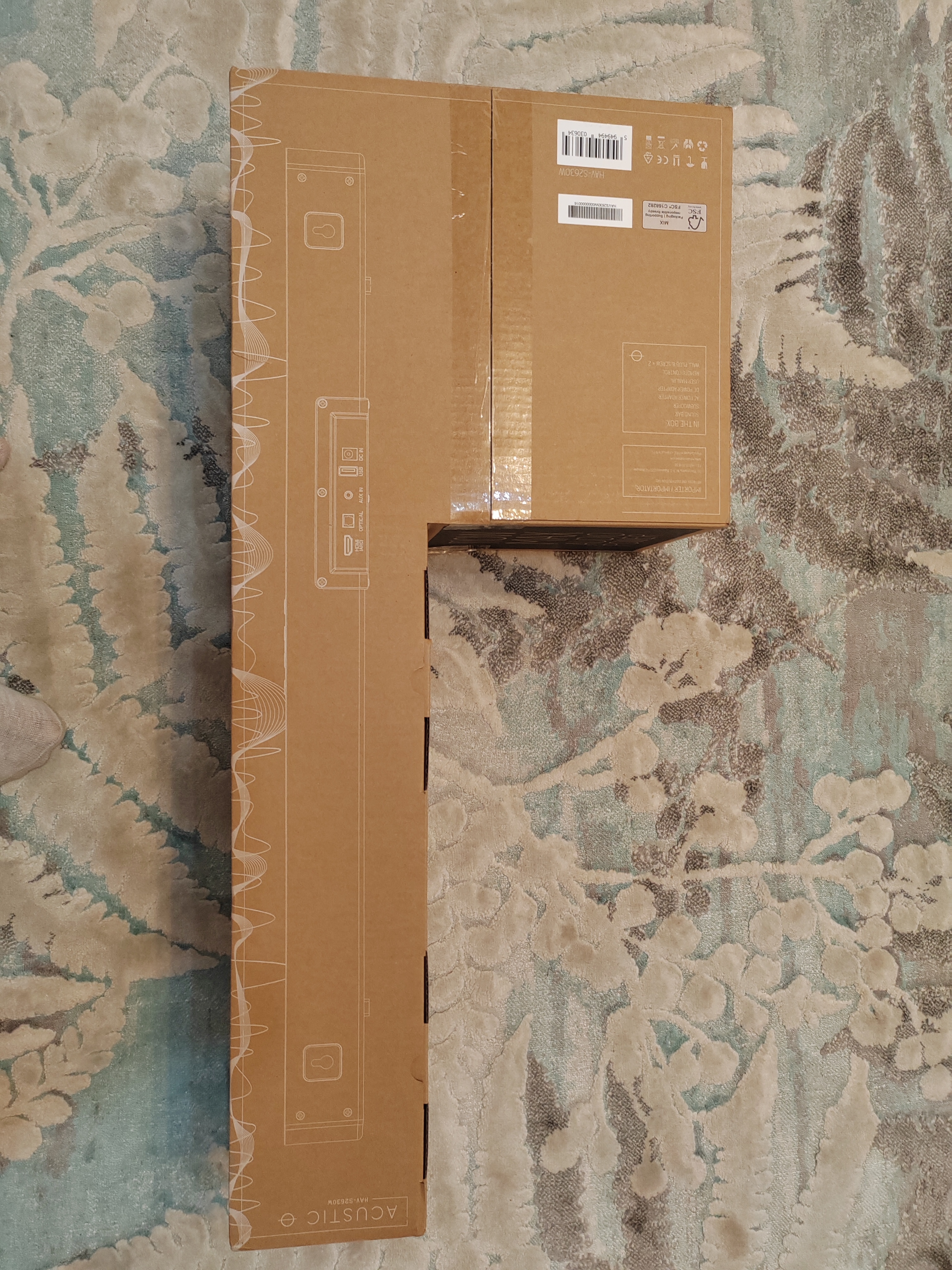 Soundbar HORIZON Acustico HAV-S2630W, 2.1CH, 110W, Subwoofer Wireless, Titanium Grey