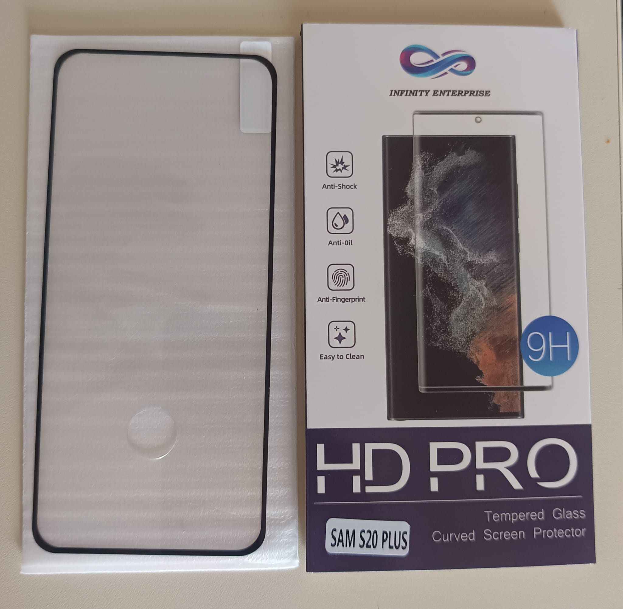 Folie sticla Curbata securizata Privacy Infinity Enterprise pentru Samsung Galaxy S20 Plus, protectie Display, compatibila, Amprenta, 9H pentru ecran telefon Fata AntiShock, Flexibil, lipire Completa