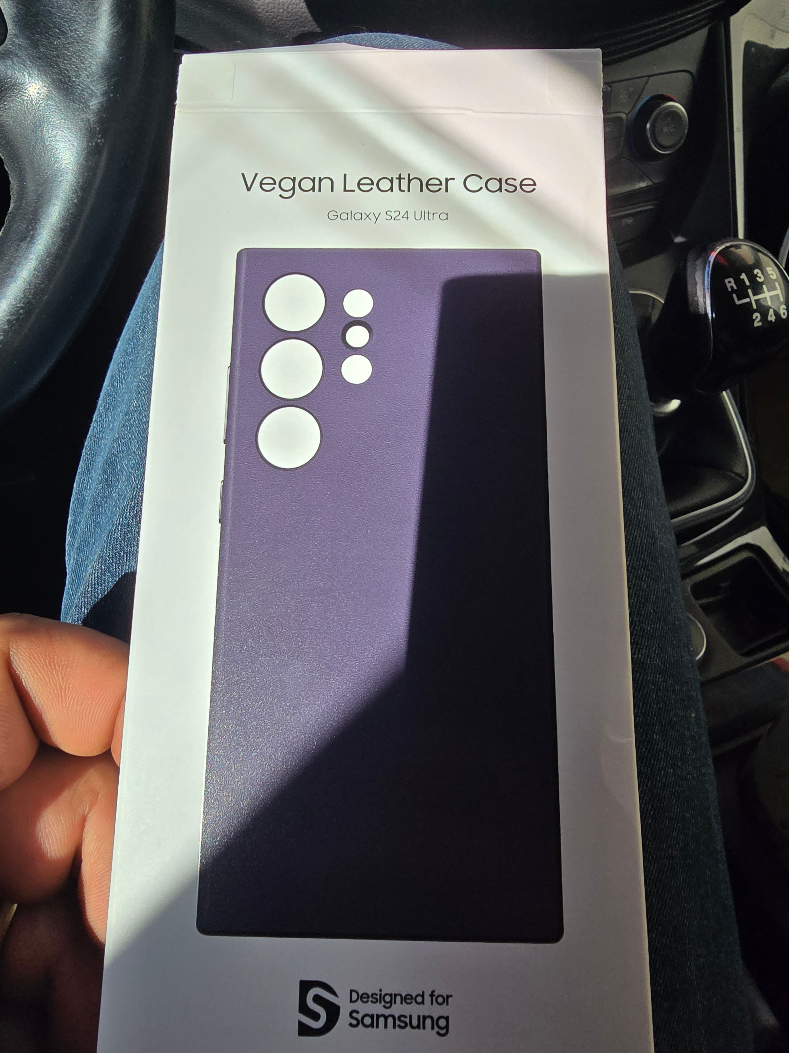 Husa de protectie Samsung Vegan Leather Case pentru Galaxy S24 Ultra, DARK VIOLET