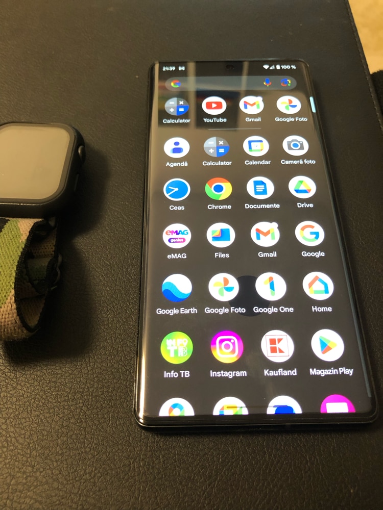 Telefon mobil Google Pixel 7 Pro, 128GB, 12GB RAM, 5G, Obsidian