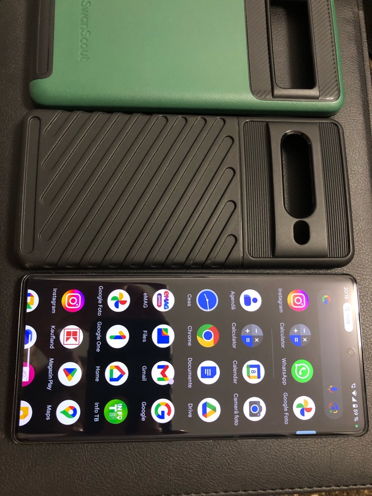 Telefon mobil Google Pixel 7 Pro, 128GB, 12GB RAM, 5G, Obsidian