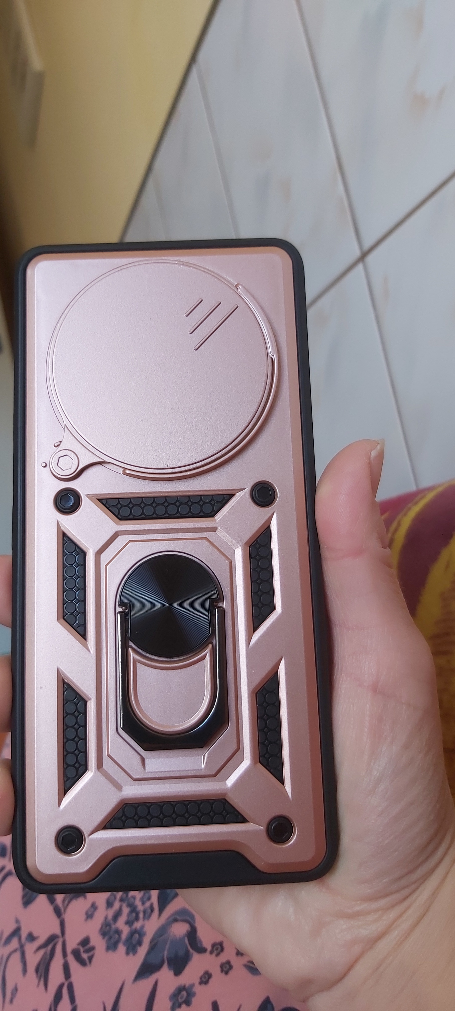 Husa pentru Honor Magic 7 Lite cu inel rotativ 360 Daden, Camshield series, Hybrid Antisoc, Slider pentru protectia camerei, Verde