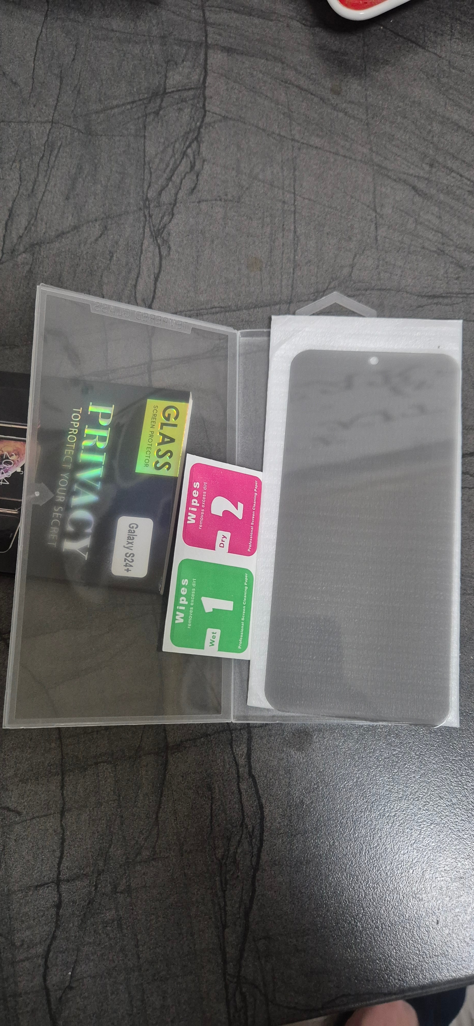 Folii de protectie telefoane, Protector de ecran HD, Sticla securizata, Anti-amprenta, 9H+, Pentru Samsung Galaxy S24 Plus/Galaxy S25 Plus, Ultra-clear, Vine cu un dispozitiv simplu de instalare pentru o pozitionare precisa