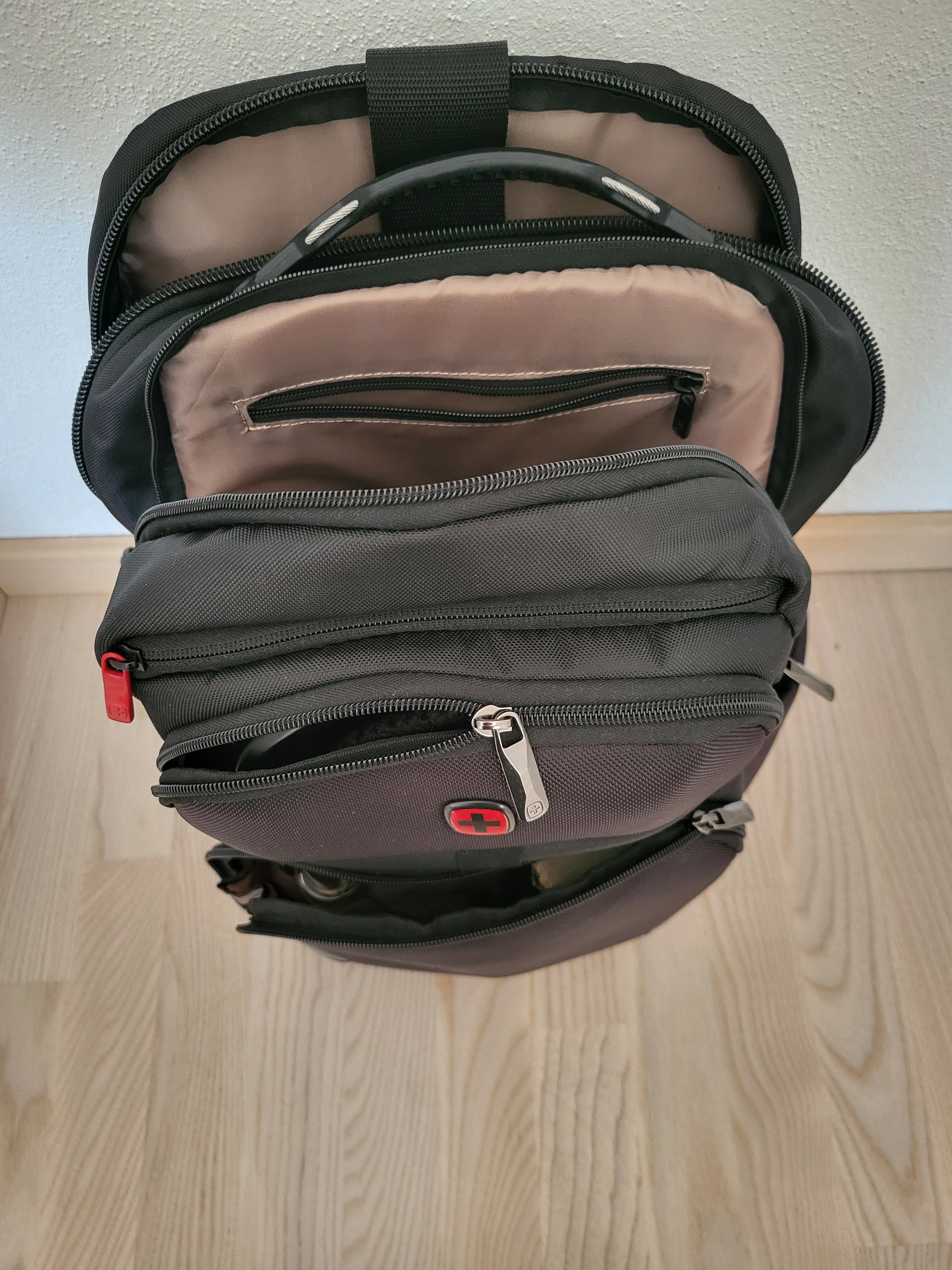 Rucsac laptop Wenger, Meteor, 17 inch, compartiment tableta, Negru