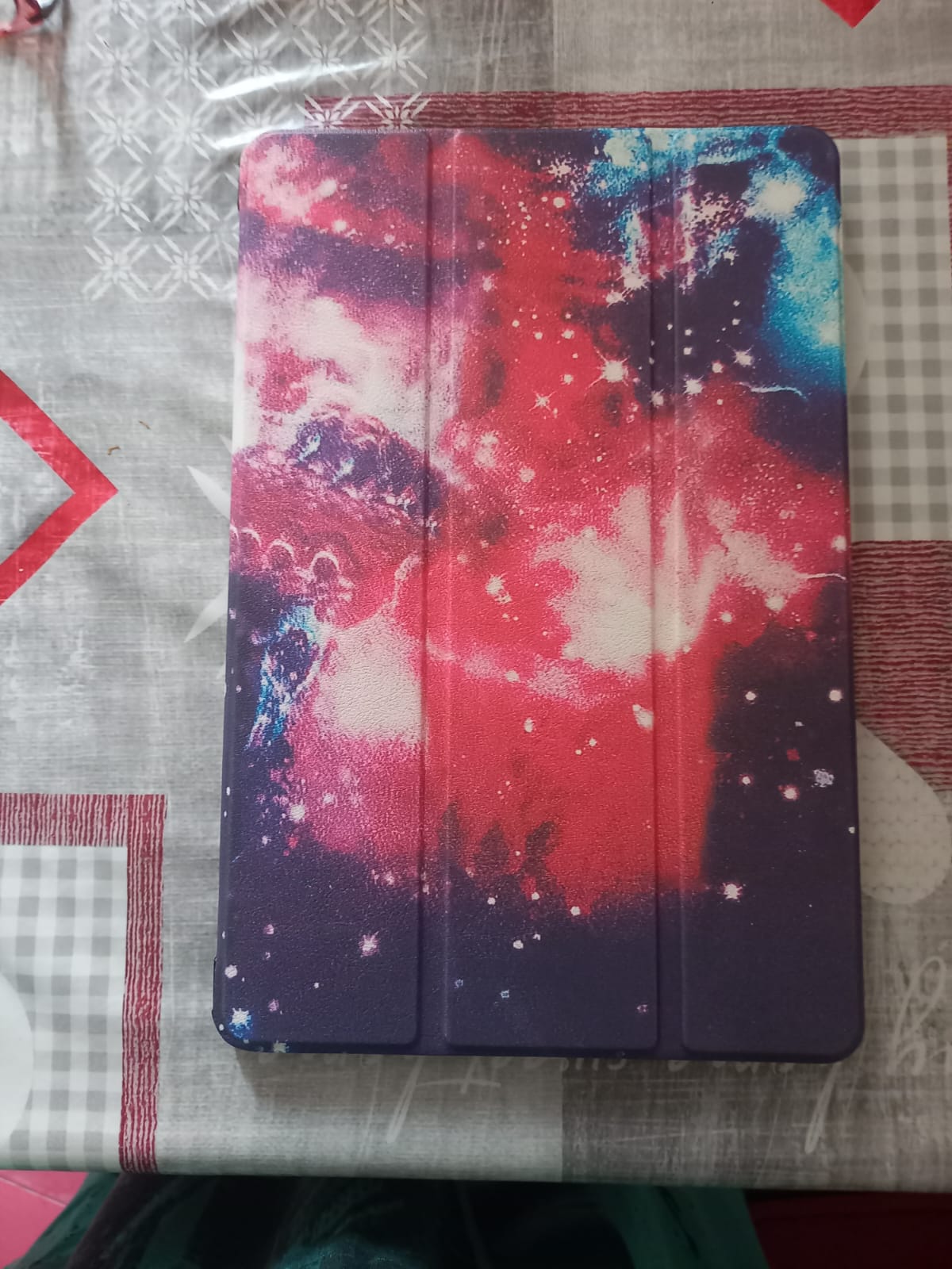 Husa protectie tableta, Piele ecologica, Compatibila cu Samsung Galaxy Tab A9 Plus 11", Calea lactee